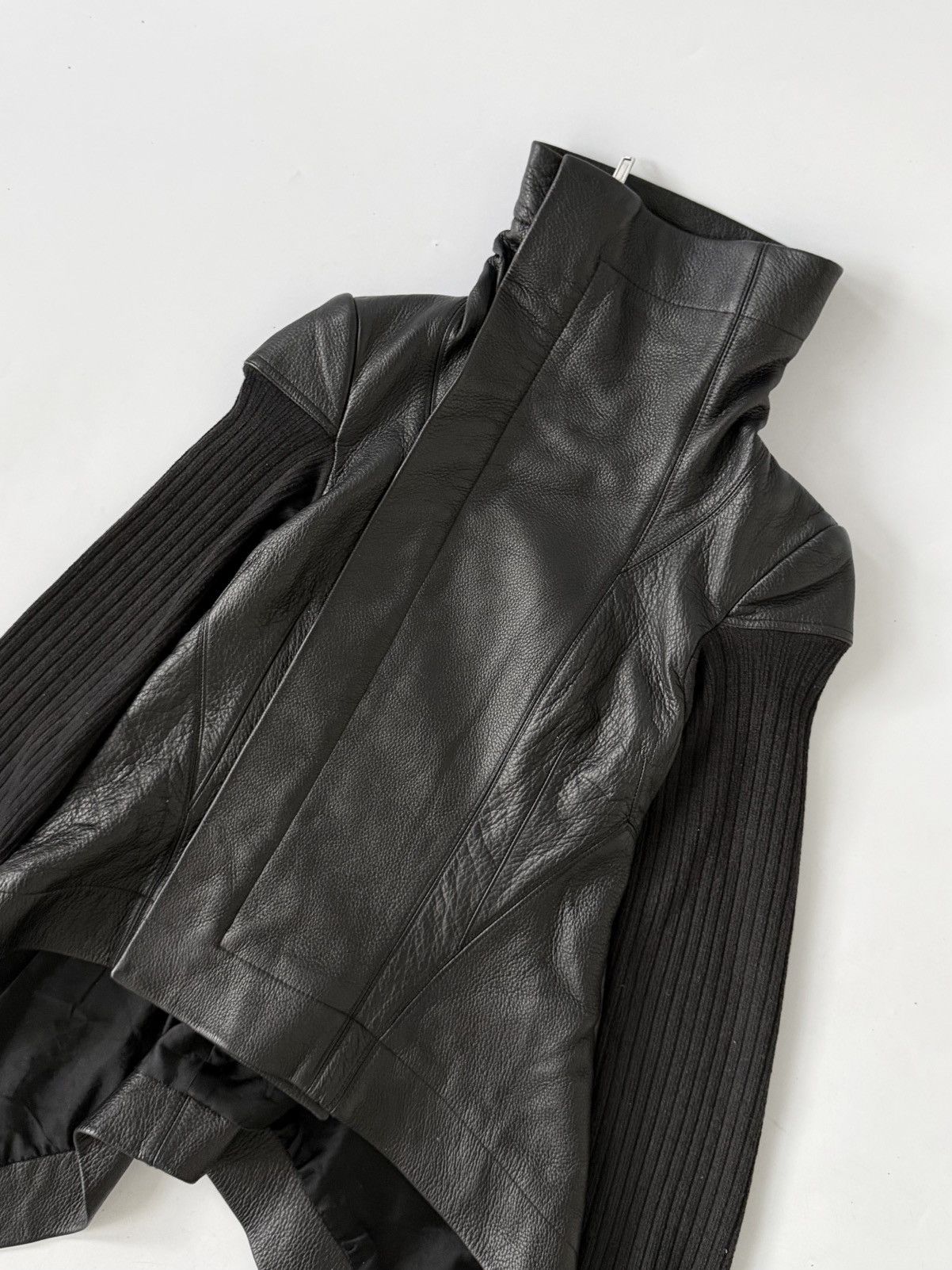 Rick Owens Rick Owens Black Naska Leather Jacket Size US XS / EU 42 / 0 - 3 Thumbnail