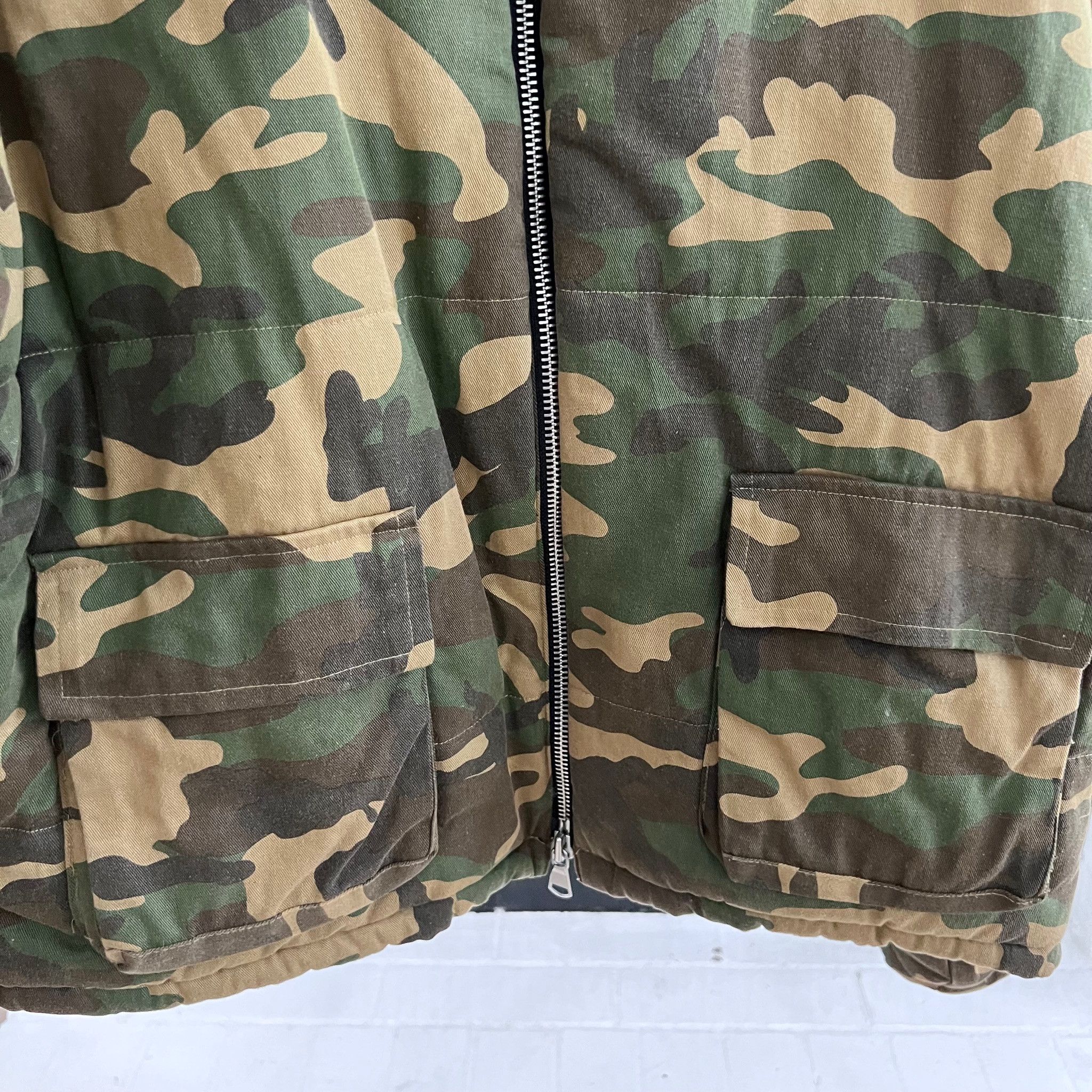 MNML MNML Thick Camo Padded High Collar Cropped Bomber Jacket Size US M / EU 48-50 / 2 - 3 Thumbnail