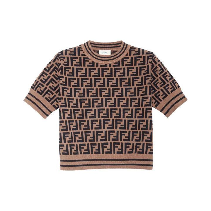Fendi Fendi Logo Short Sleeve Sweater for Kids -2507 Size US M / EU 48-50 / 2 - 1 Thumbnail