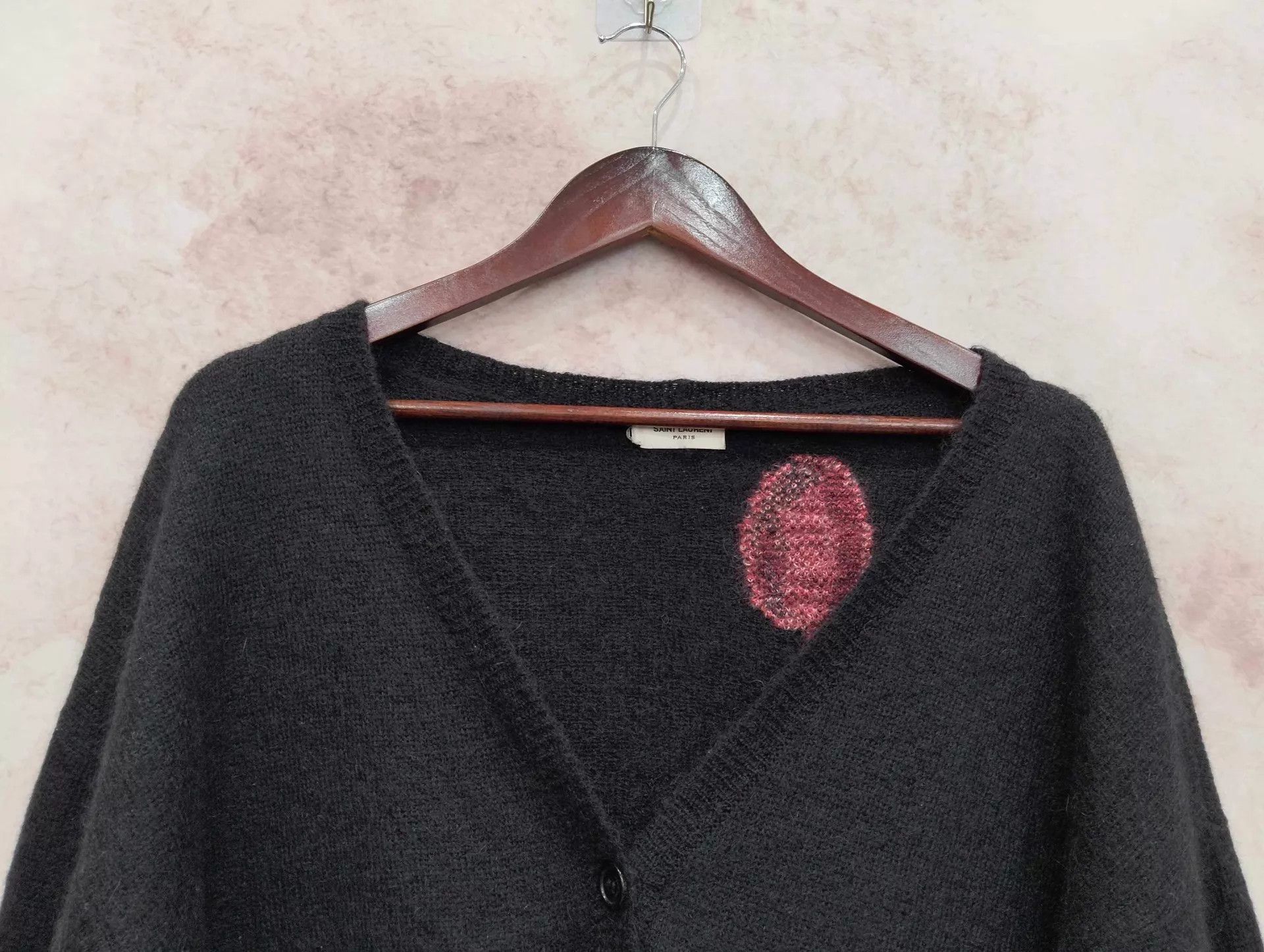Saint Laurent Paris Saint Laurent Flamingo Intarsia Knit Cardigan S Size S / US 4 / IT 40 - 3 Thumbnail