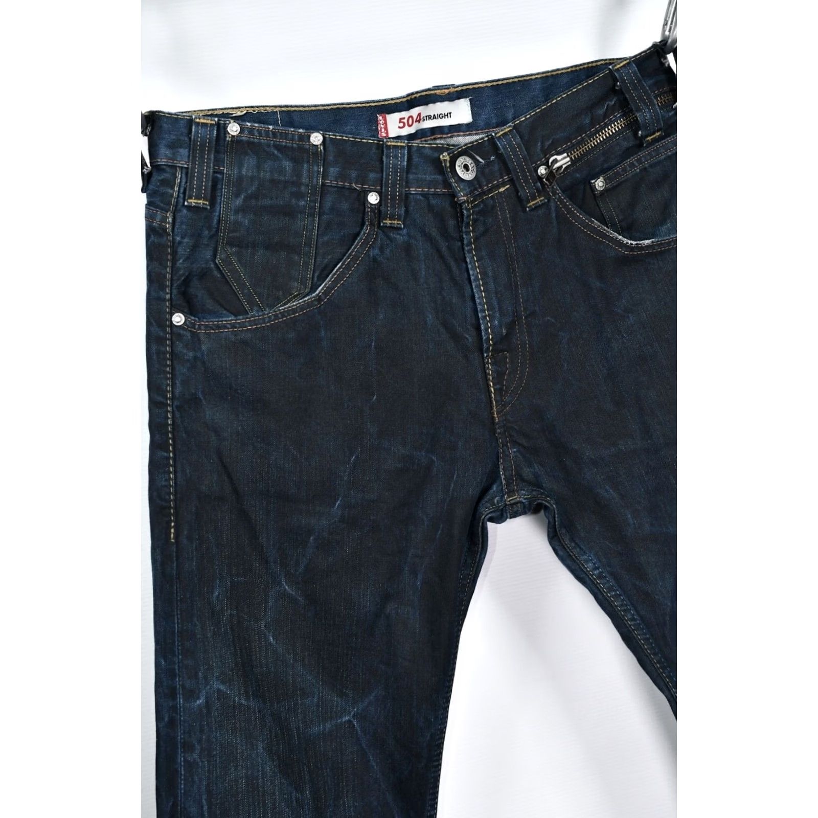 Levi's Levi's 504 Jeans Mens Regular Straight W34 L34 Blue Denim Cotton Size US 34 / EU 50 - 3 Thumbnail