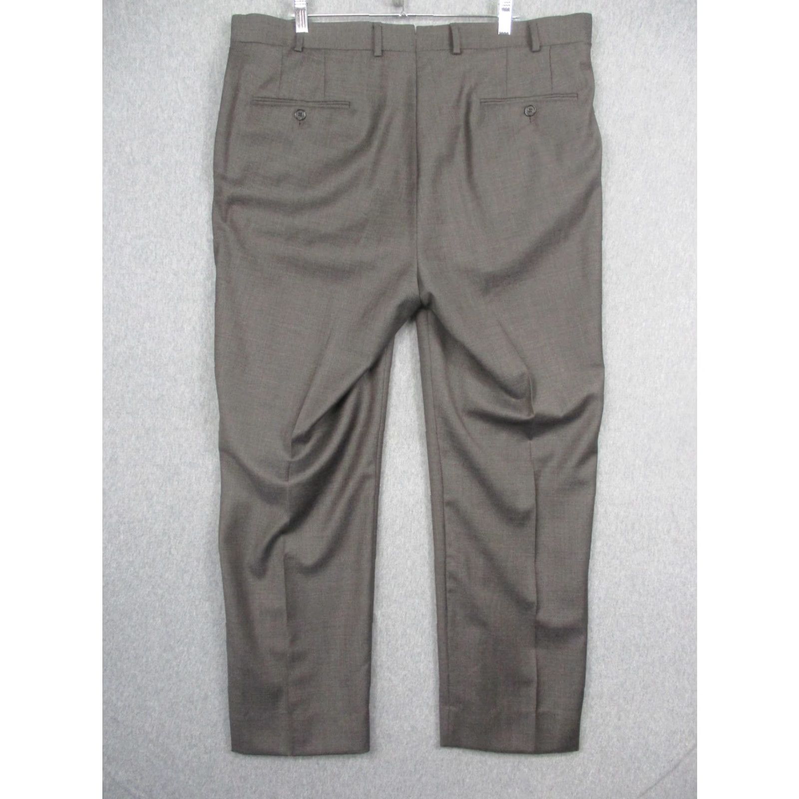 Vintage Samuelsohn Pants Mens 39 Long Brown Super 110s Wool Dress Trousers Slacks Size US 39 - 4 Thumbnail