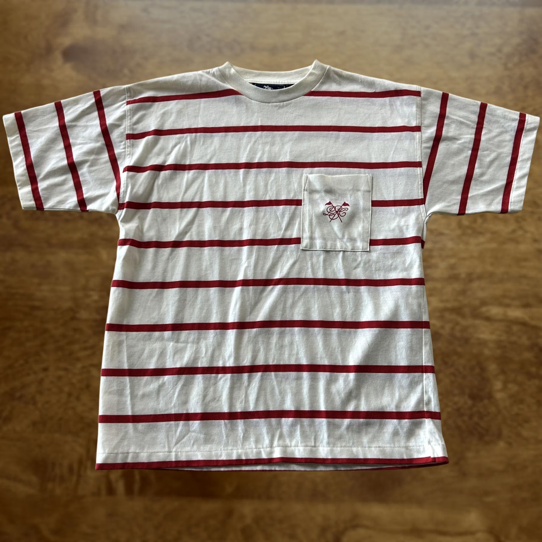 Vintage Vintage Steeplechase Shirt Mens L Striped Pocket Embroidered T-Shirt Size US L / EU 52-54 / 3 - 1 Thumbnail