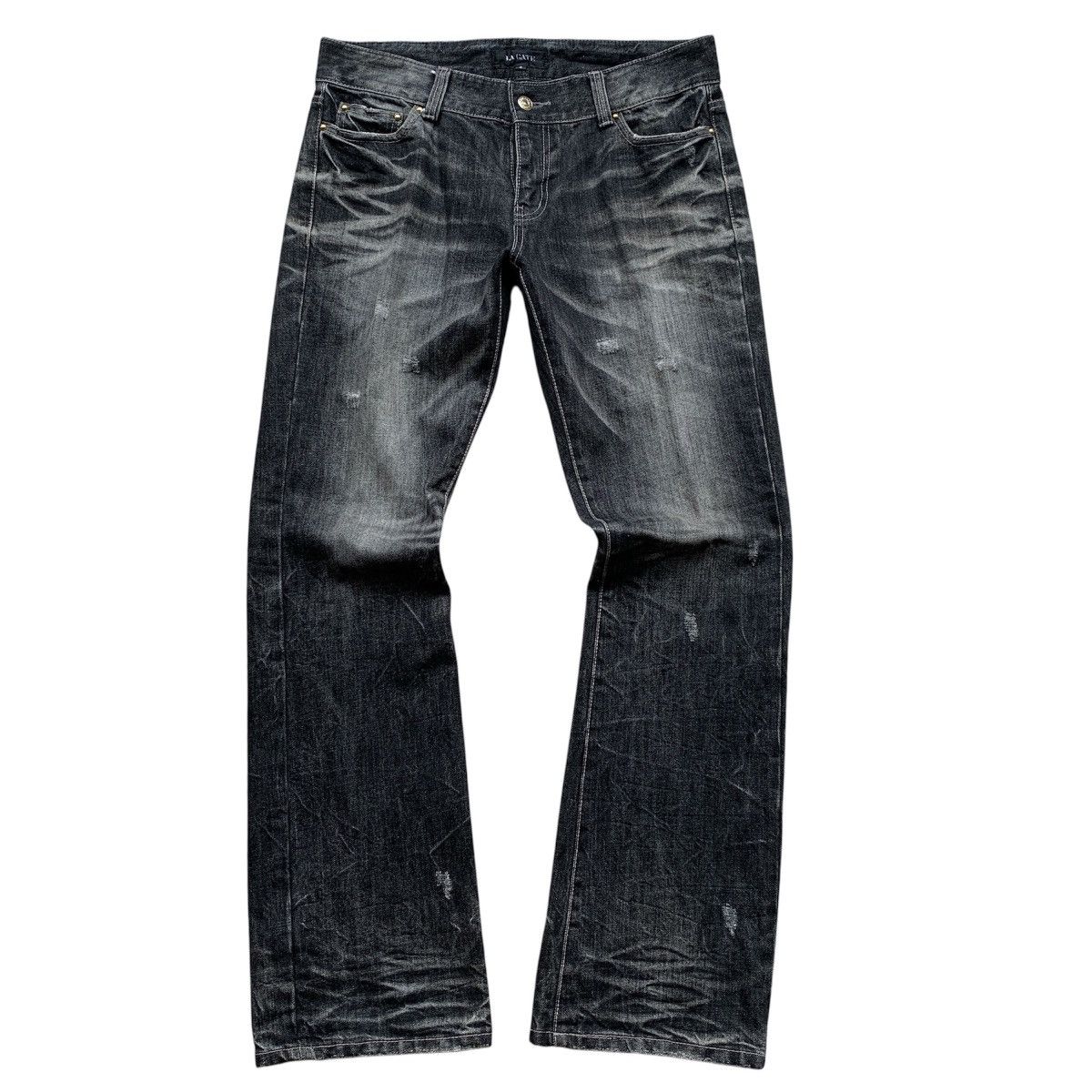 If Six Was Nine La Gate Distressed Flare Denim Jeans Size US 32 / EU 48 - 1 Thumbnail