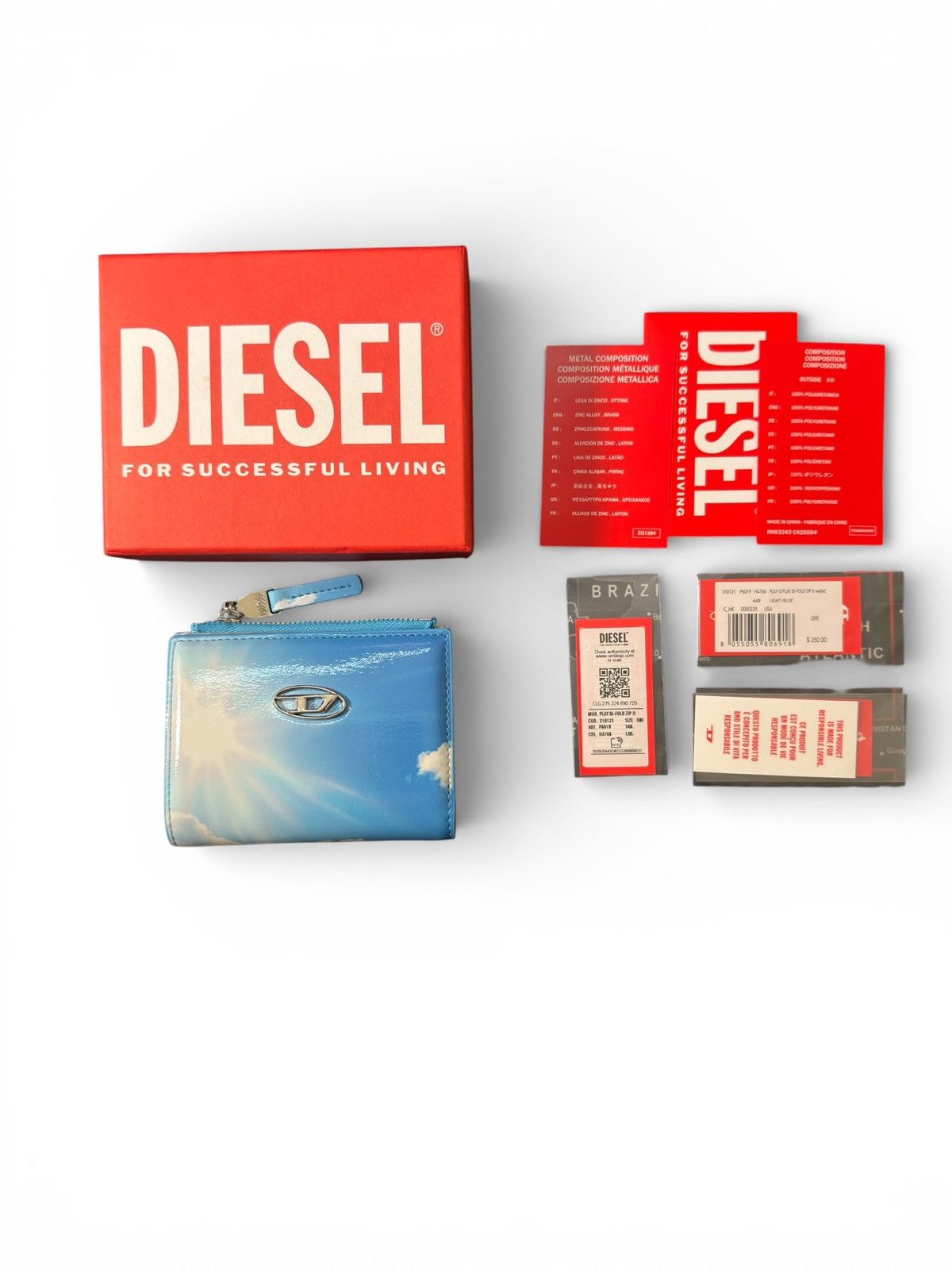 Diesel DIESEL PLAY-D PLAY BIFOLD ZIP II WALLET Size ONE SIZE - 5 Thumbnail