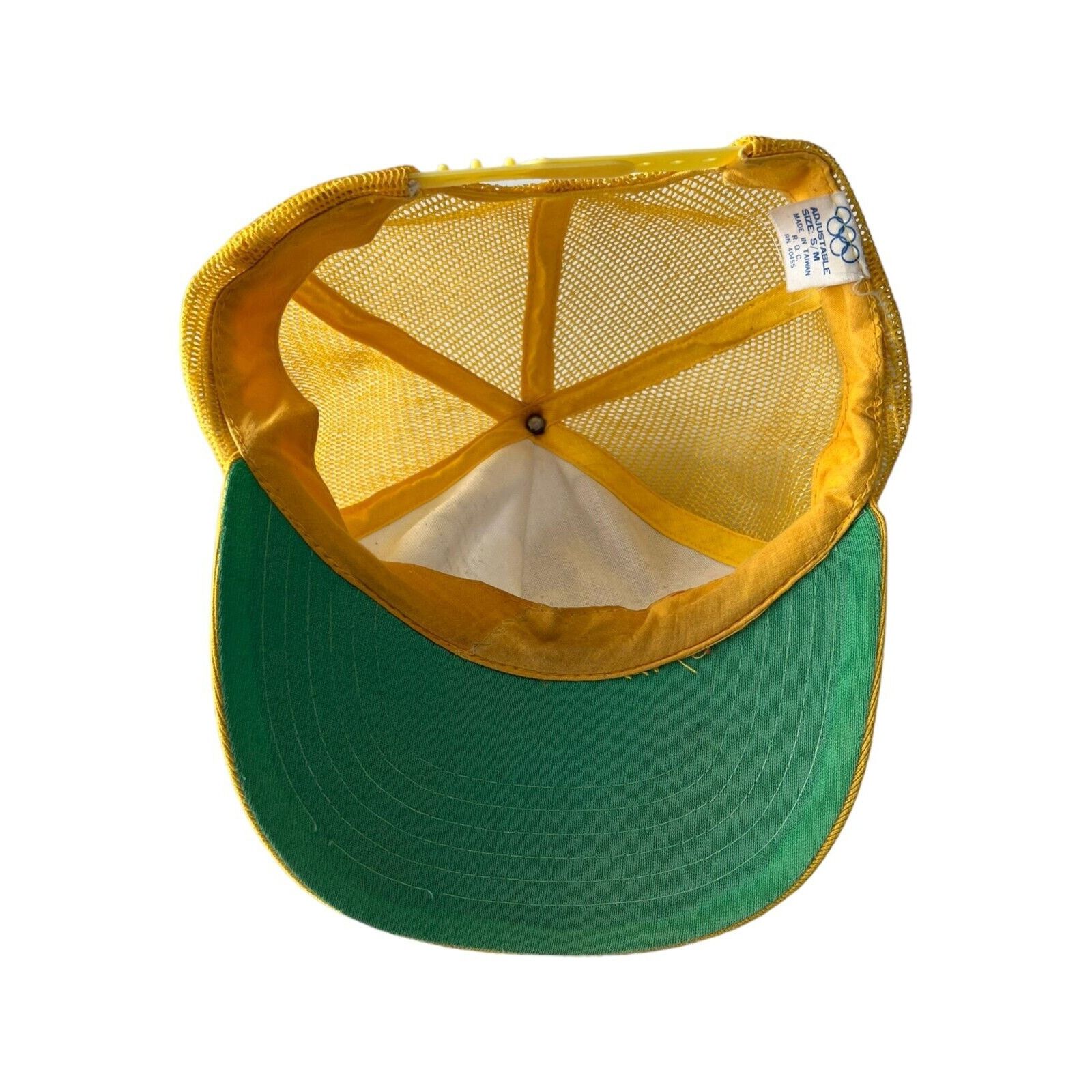 Budweiser Vintage 80s 90s Budweiser Patch Yellow Mesh Trucker Snapback Size ONE SIZE - 3 Thumbnail
