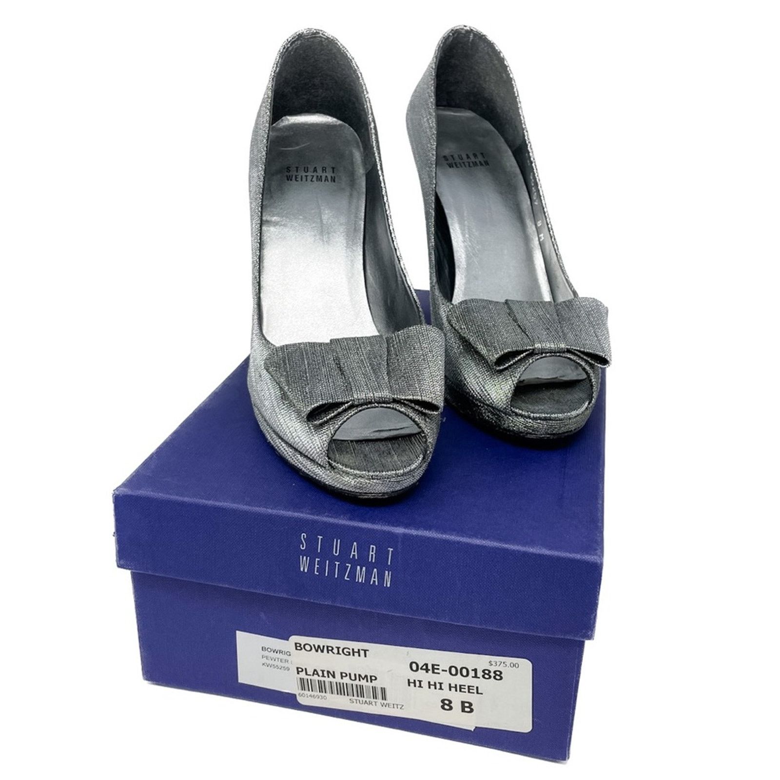 Stuart Weitzman Stuart Weitzman silver metallic Bowright platform pumps 8 Size US 8 / IT 38 - 6 Thumbnail