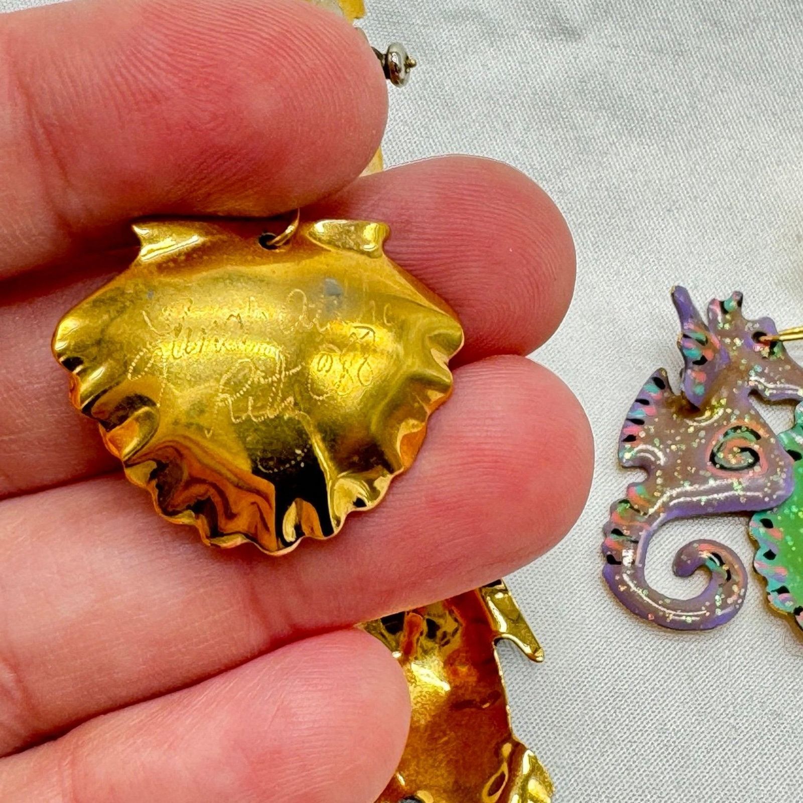 Other VTG! Rare! HTF! Lunch at the Ritz enamel earrings Size ONE SIZE - 6 Thumbnail