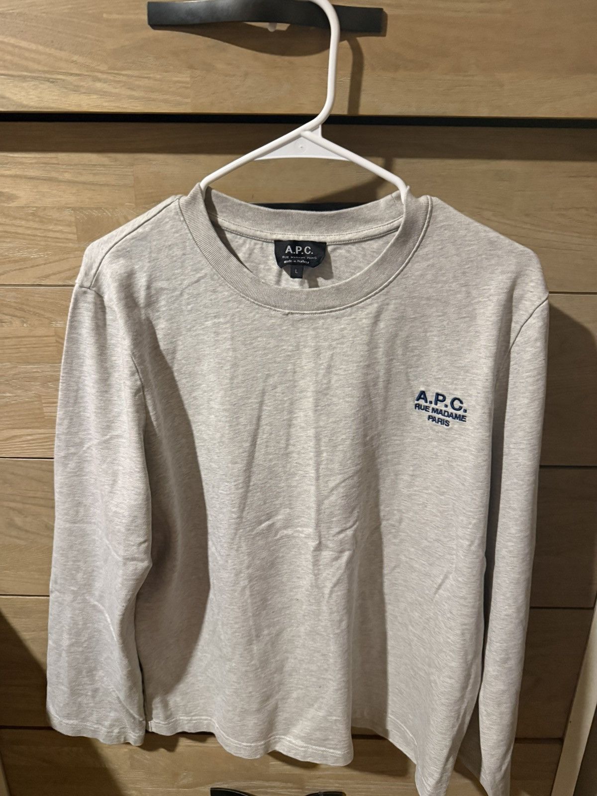 A.P.C. Gray APC long sleeve tshirt Size US L / EU 52-54 / 3 - 1 Thumbnail