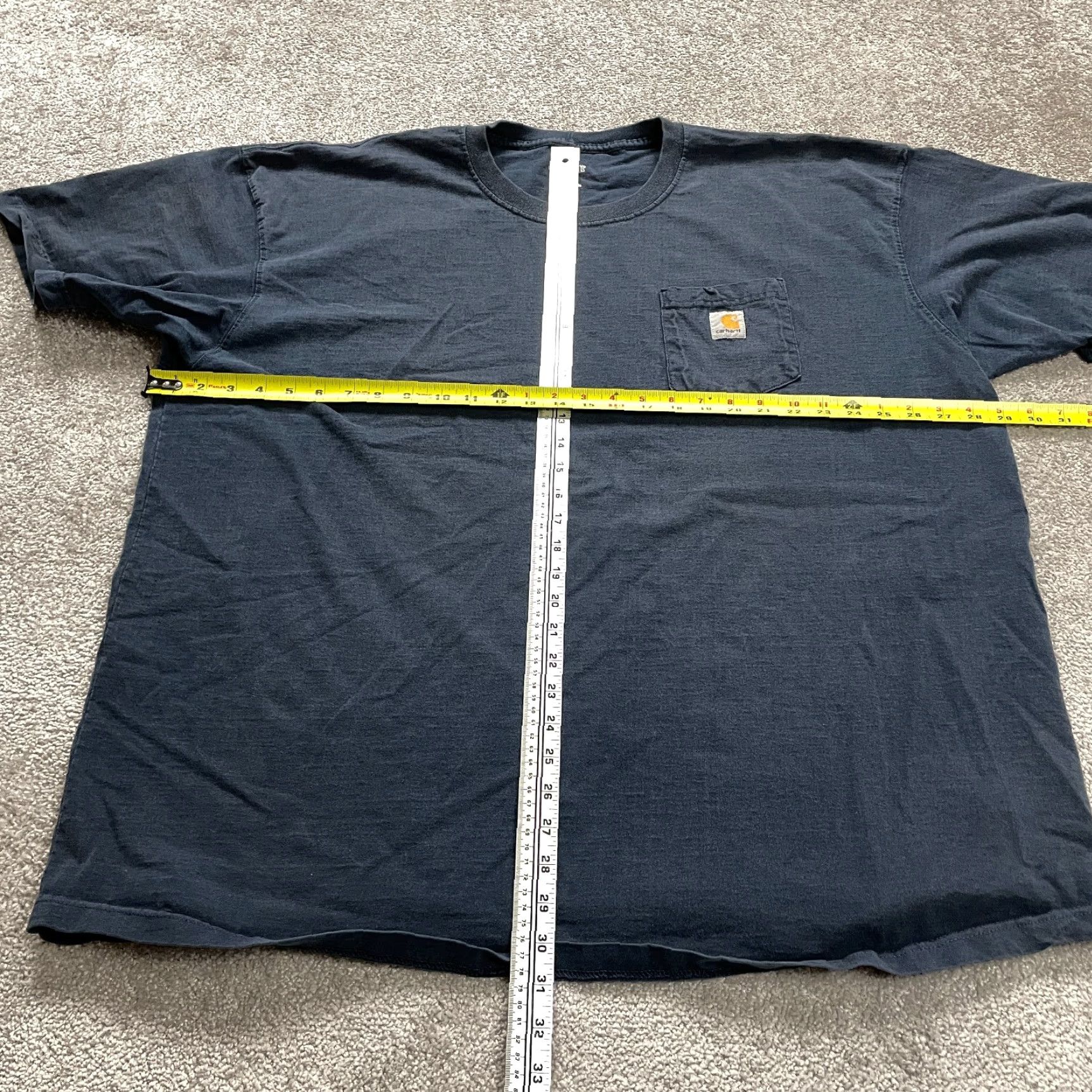 Carhartt VINTAGE? Wait, item is not vintage. So: Carhartt K87 T-Shirt Mens 3XL Navy Blue Crew Neck Short Sleeve Pocket Tee Size US XXL / EU 58 / 5 - 7 Thumbnail