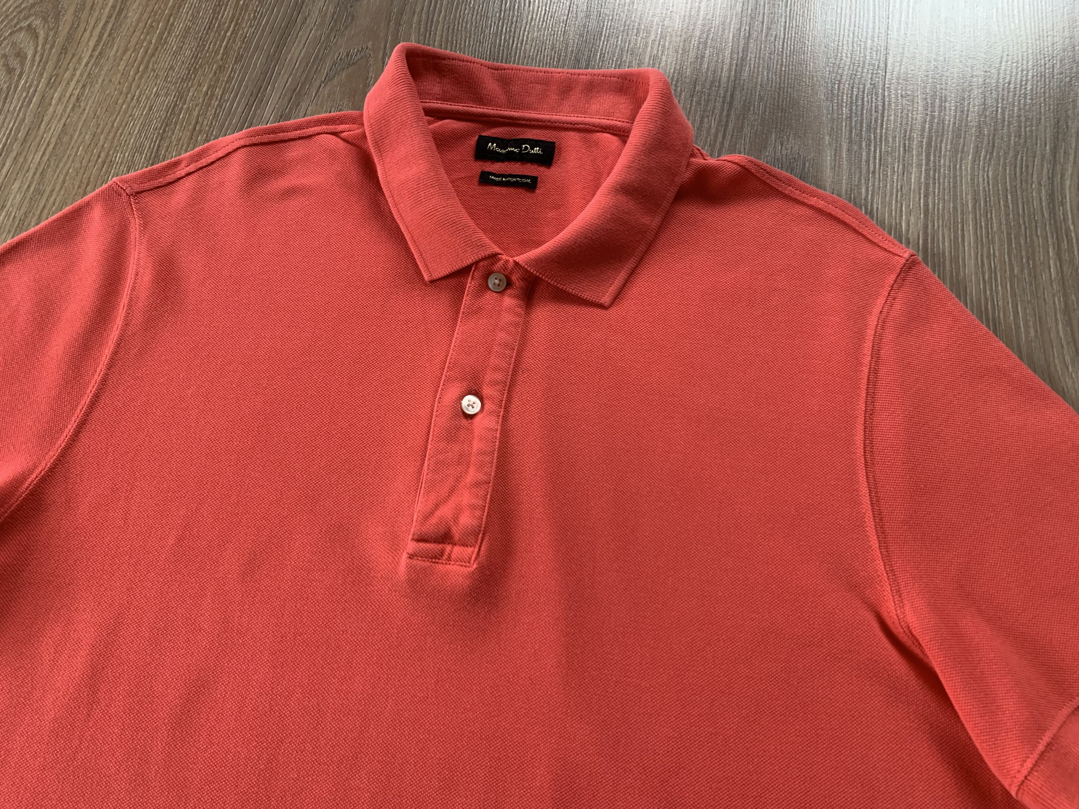 Massimo Dutti Massimo Dutti Mens Coral Cotton Polo T-Shirt Size US L / EU 52-54 / 3 - 4 Thumbnail