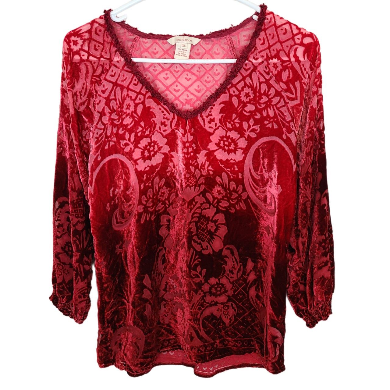 Sundek Sundance Womens Velvet Burnout Floral SIlk Whimsigoth Fairy Size XS / US 0-2 / IT 36-38 - 1 Thumbnail