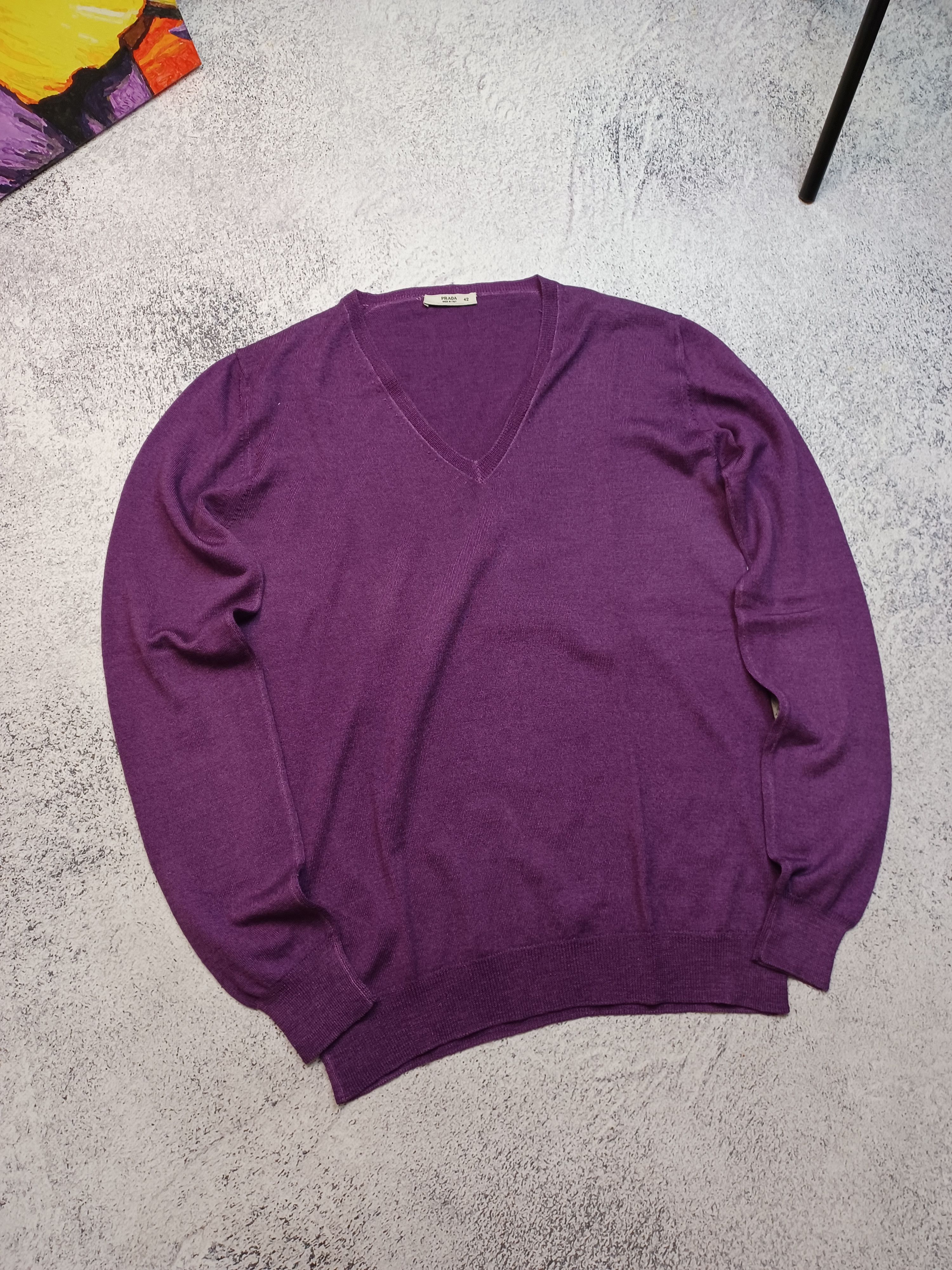Prada Vintage Prada Wool Purple Jamper Size M / US 6-8 / IT 42-44 - 1 Thumbnail