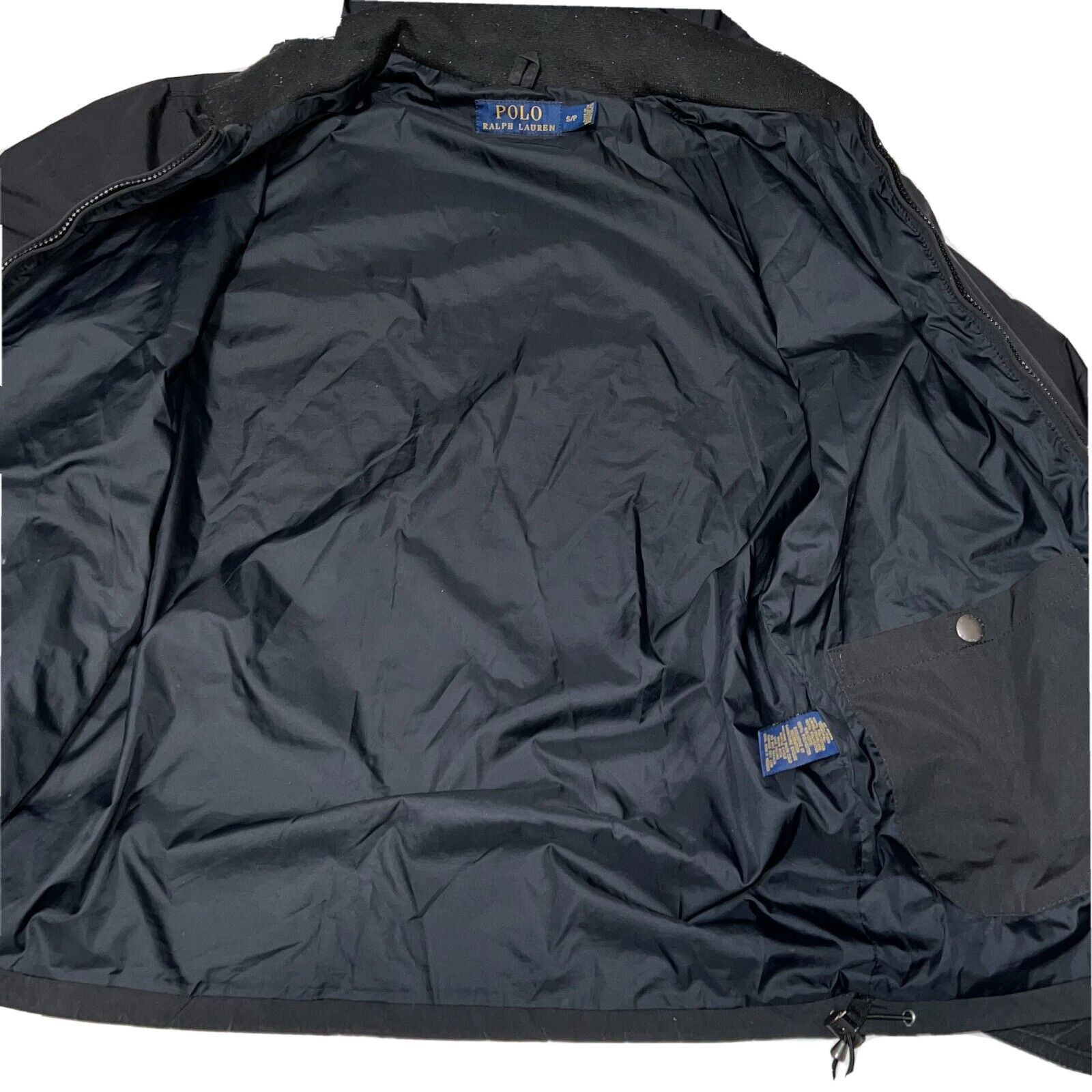 Polo Ralph Lauren Polo Ralph Lauren Full Zip Rain Jacket Mens Small Black Hood Size US S / EU 44-46 / 1 - 3 Thumbnail