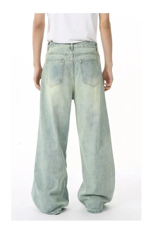 Other Light blue straight wide-leg loose distressed washed jeans Size US 32 / EU 48 - 5 Thumbnail