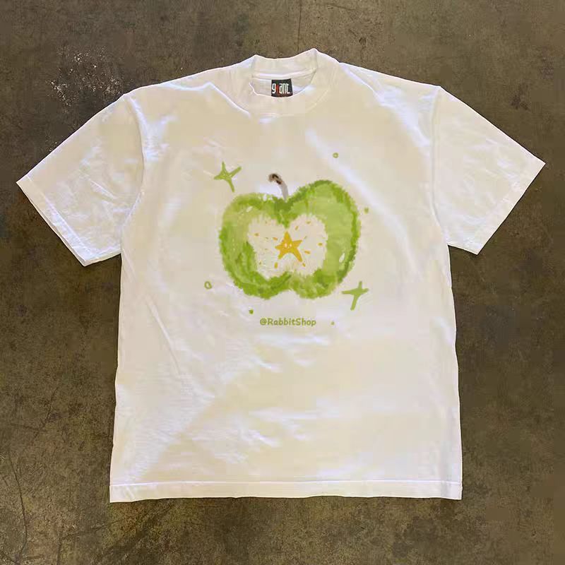 Vintage White casual retro apple print t-shirt Size US M / EU 48-50 / 2 - 1 Thumbnail
