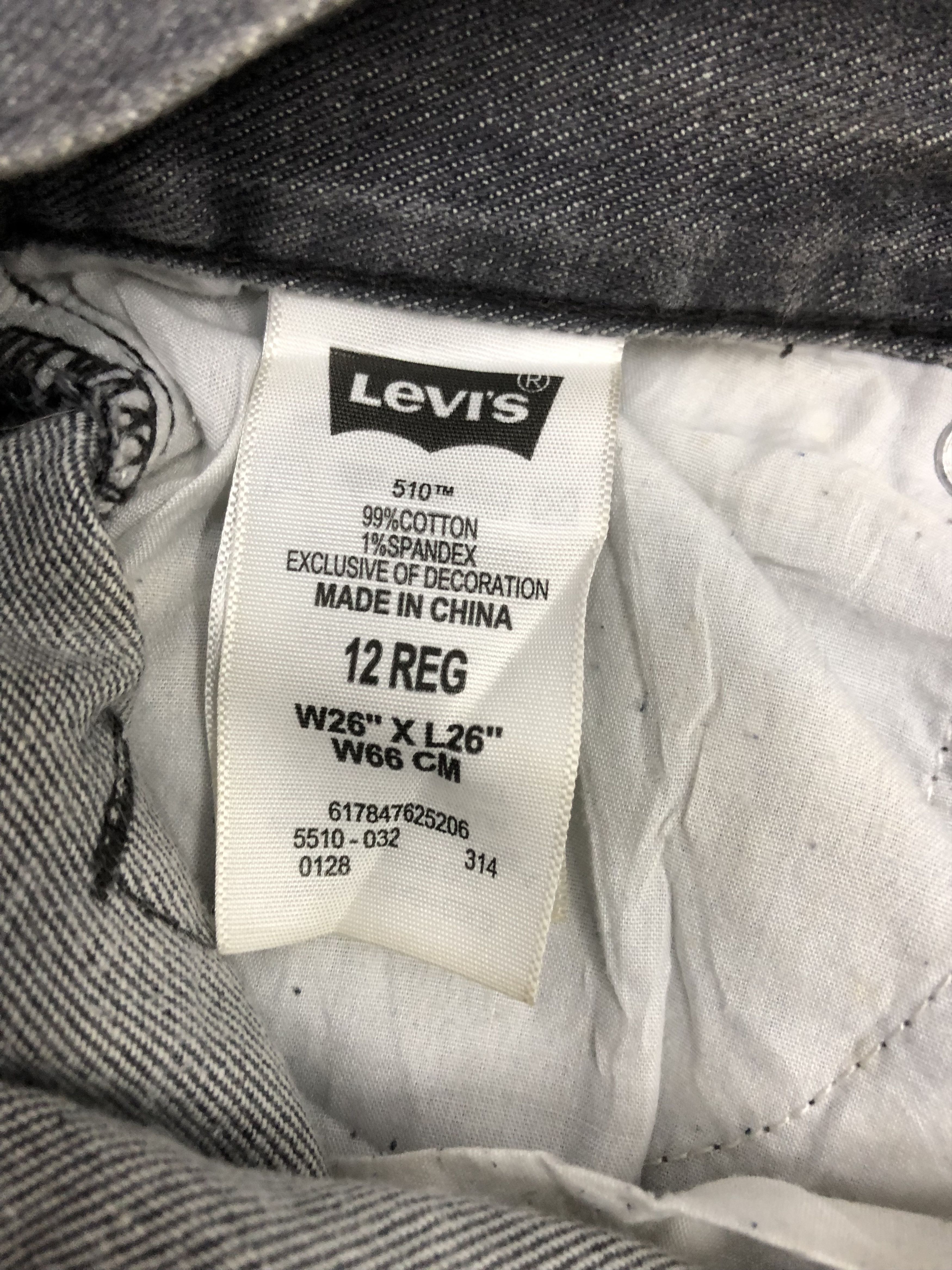Levi's × Vintage Vintage Levis 510 Faded Black Skinny Jeans DP1283 Size US 27 - 6 Thumbnail