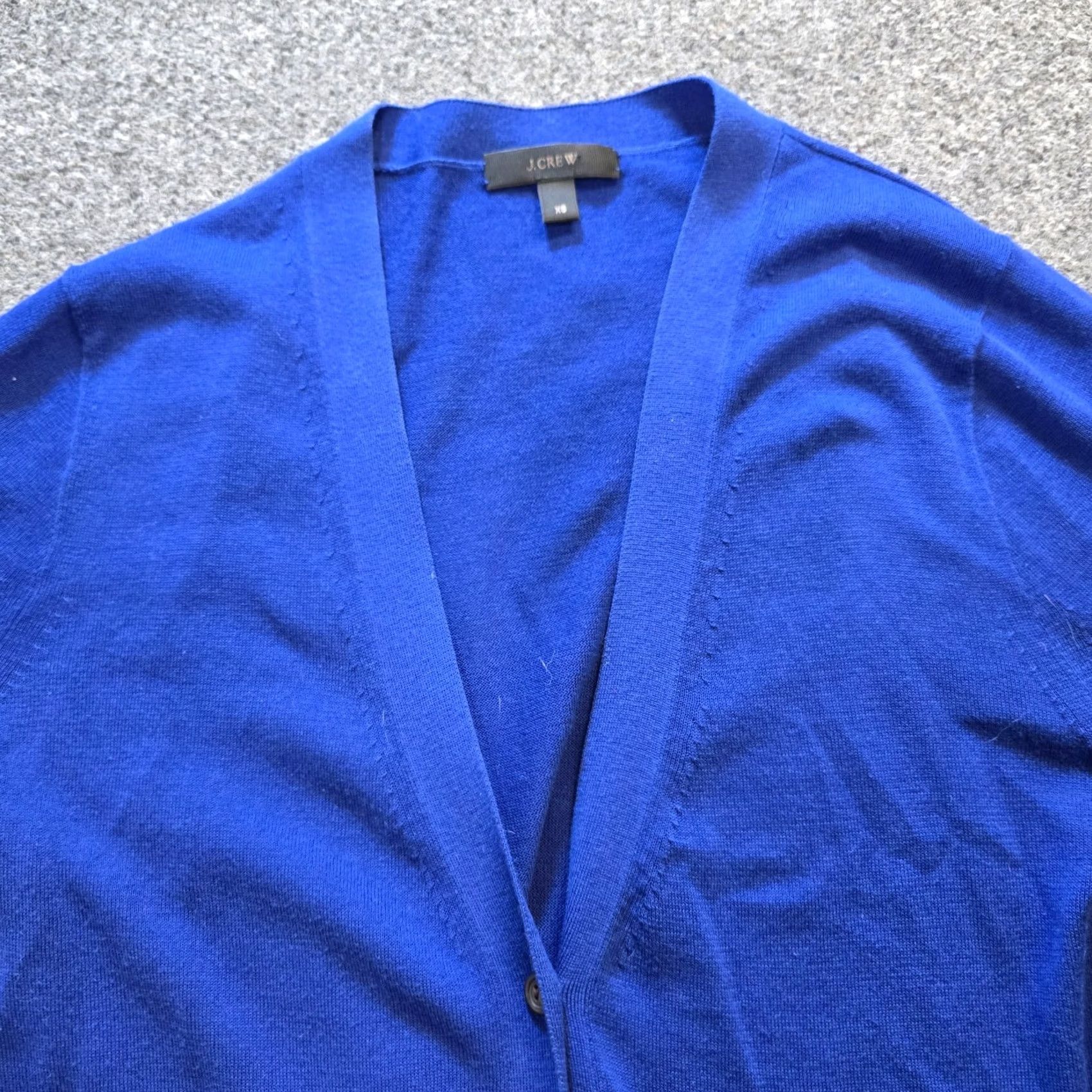 J.Crew J.CREW Sweater Cardigan Womens XS Blue Cotton Button Long Casual Capsule Size XS / US 0-2 / IT 36-38 - 2 Thumbnail