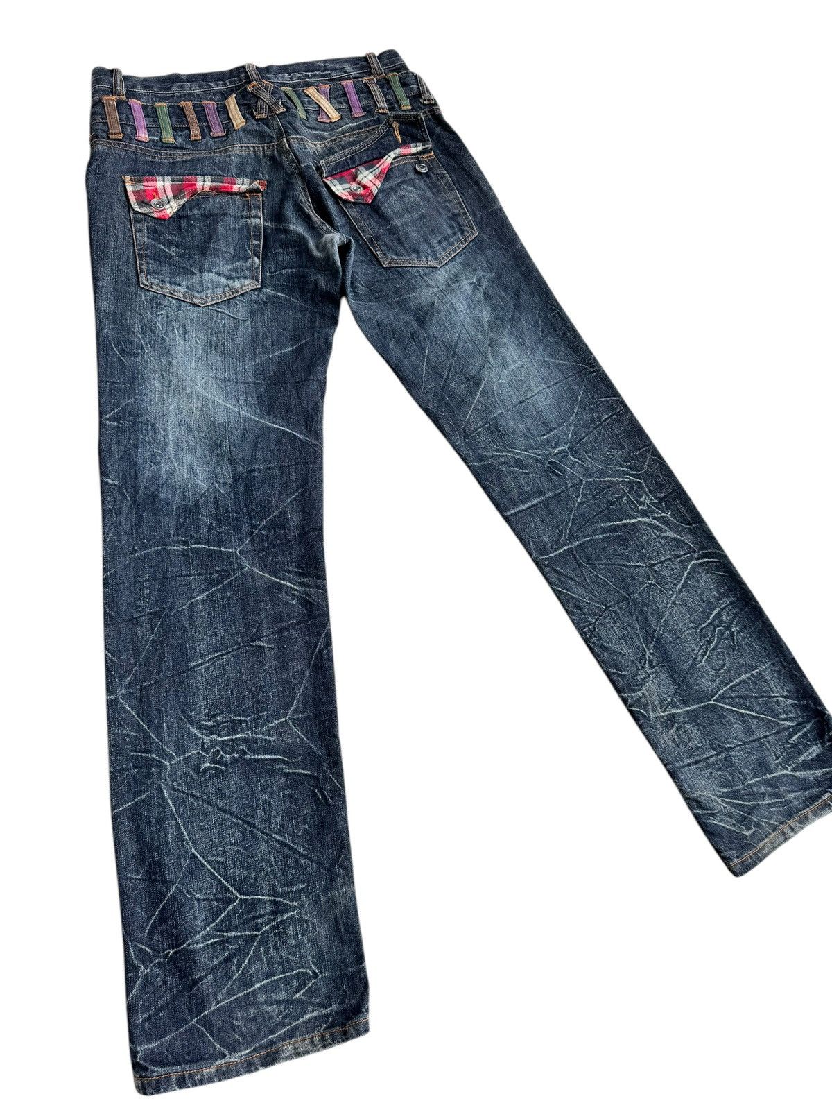Japanese Brand 🔥Japanese Brand Nylaus Double Waist Distressed Jeans Size US 34 / EU 50 - 7 Thumbnail