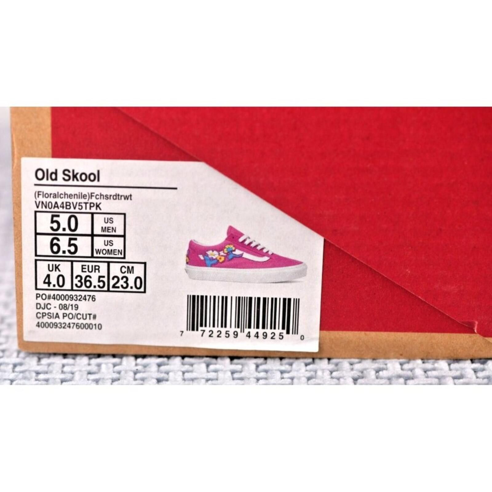 Vans Vans Old Skool Floral Chenille Sneakers | Purple/White Size US 6.5 / IT 36.5 - 11 Thumbnail