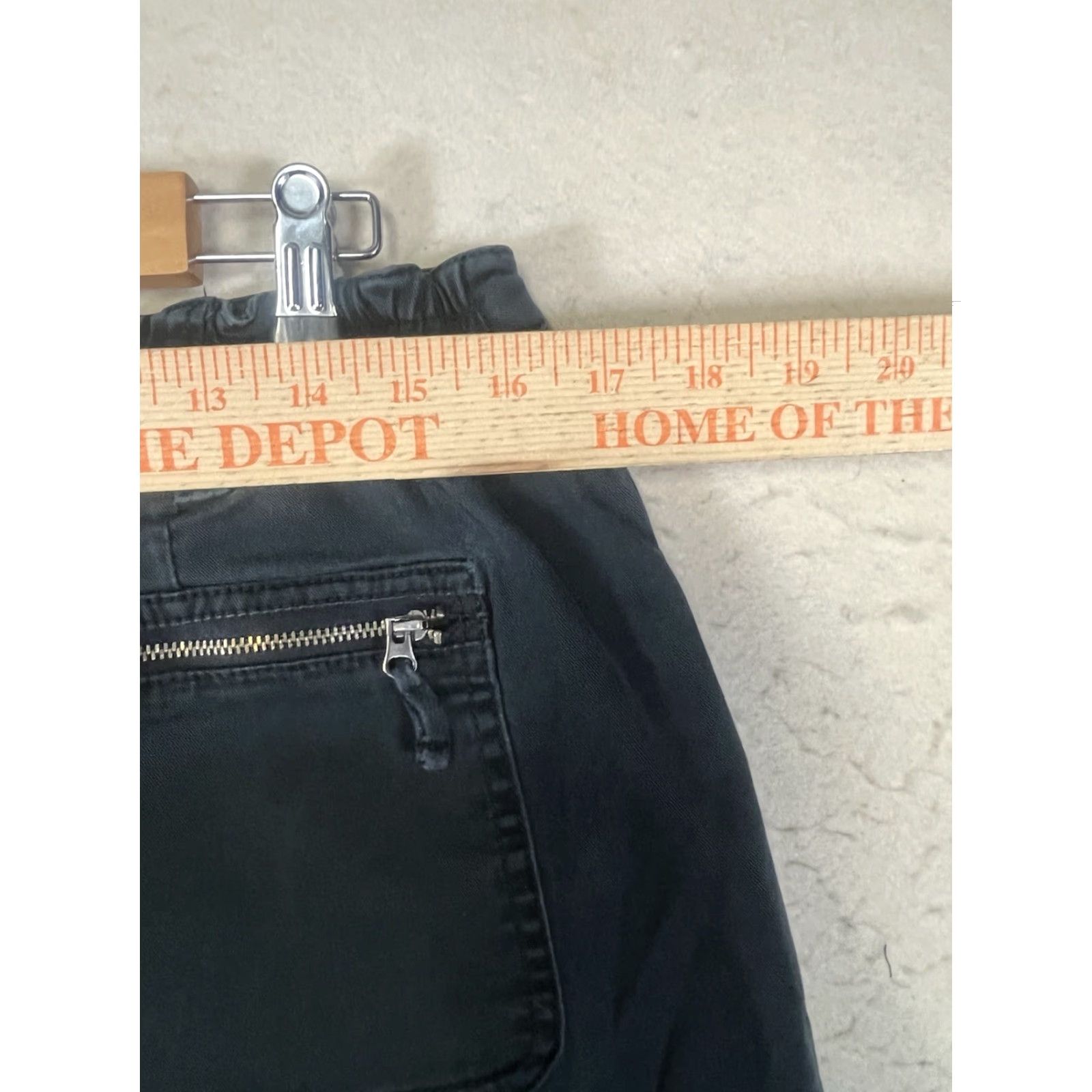 Vintage Chico's Pants Cargo Style Pockets Women’s Size 2 Black Straight Front Zipper Button Cotton Spandex Regular Size 26" / US 2 / IT 38 - 3 Thumbnail