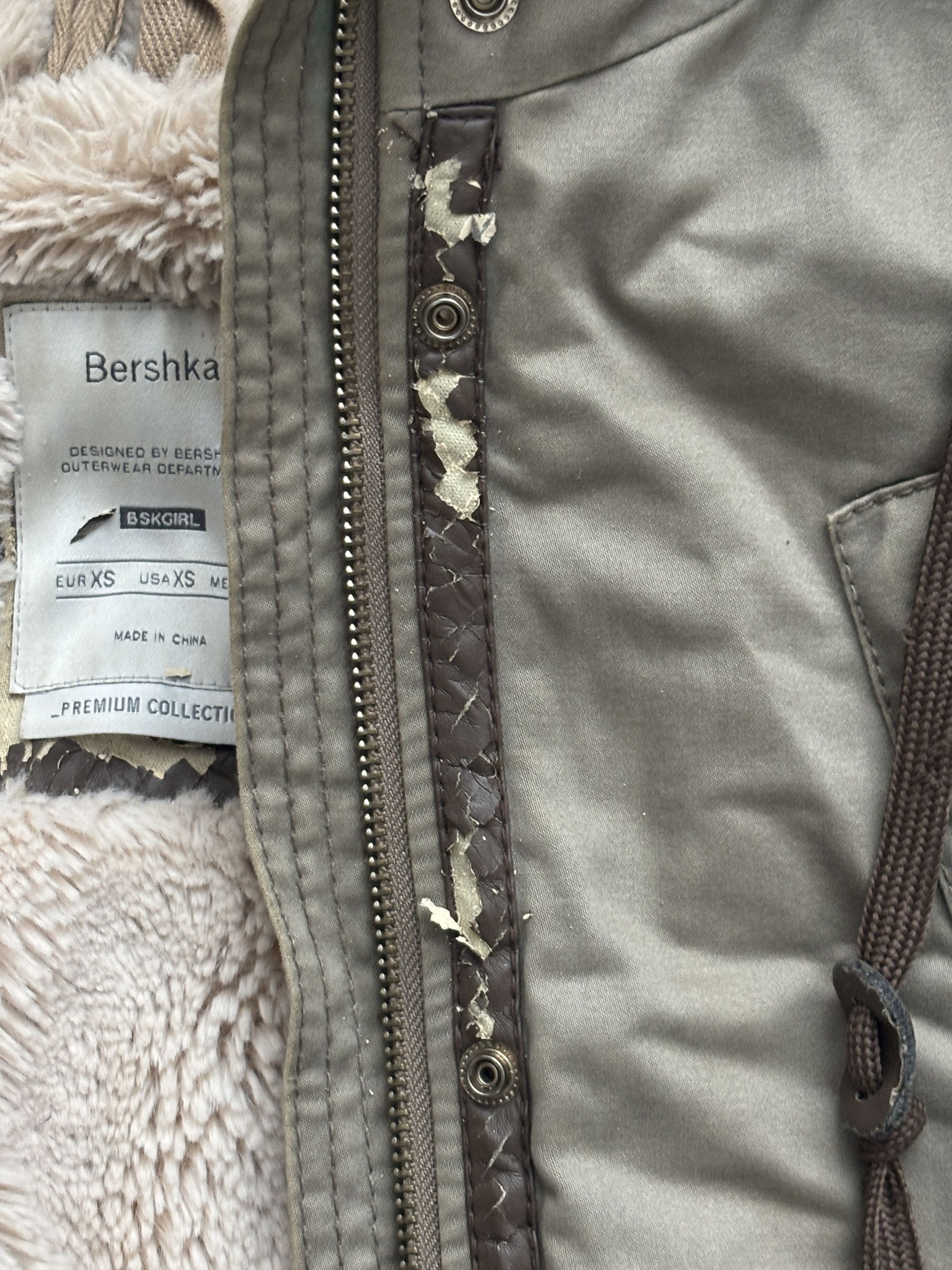 If Six Was Nine Vintage Khaki Parka Jacket Fur Hood Military Style Size XS Size XS / US 0-2 / IT 36-38 - 5 Thumbnail