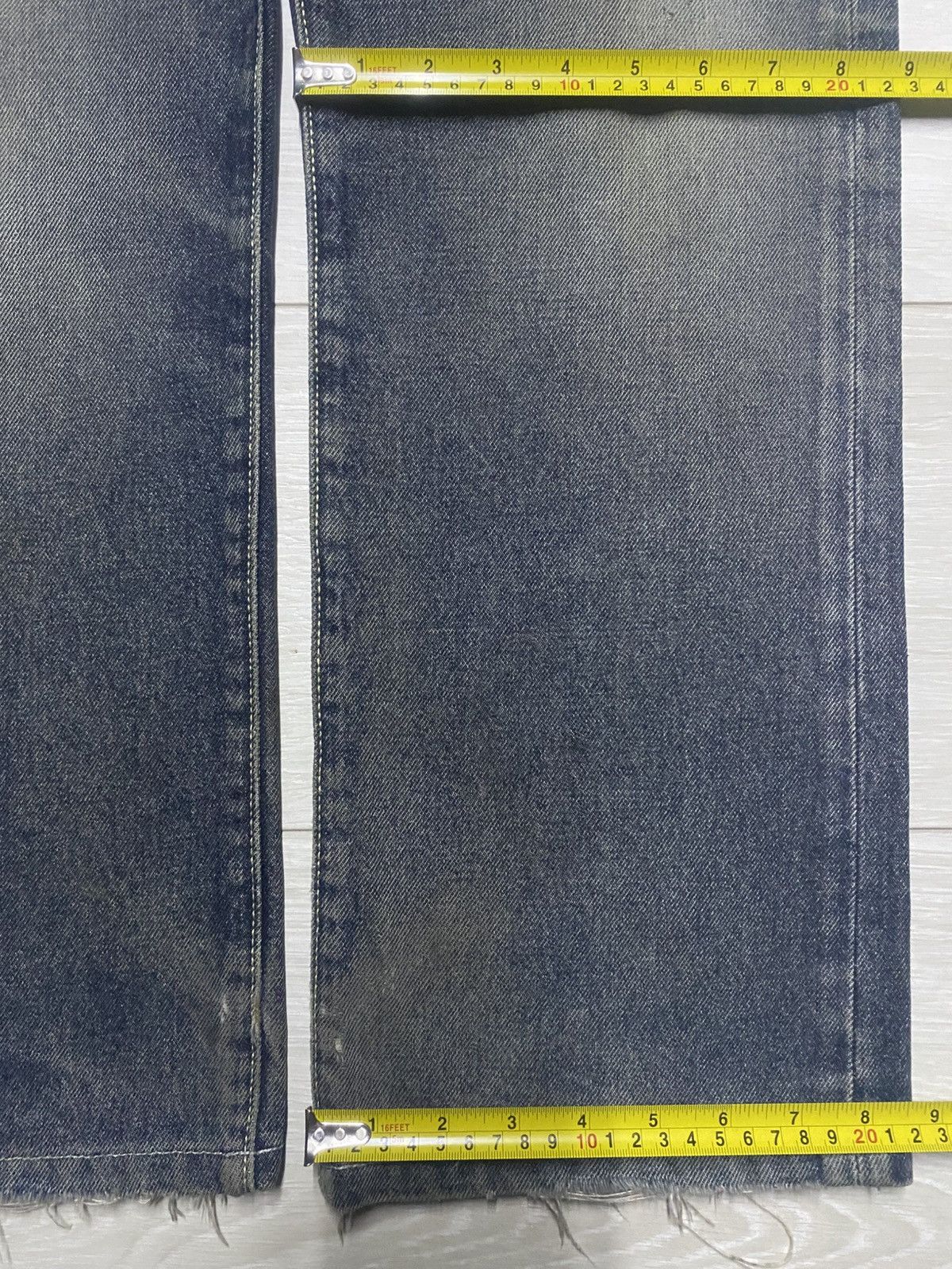GU × Undercover Vintage gu Denim Distressed Straigh Loose Jeans Size US 35 - 16 Thumbnail