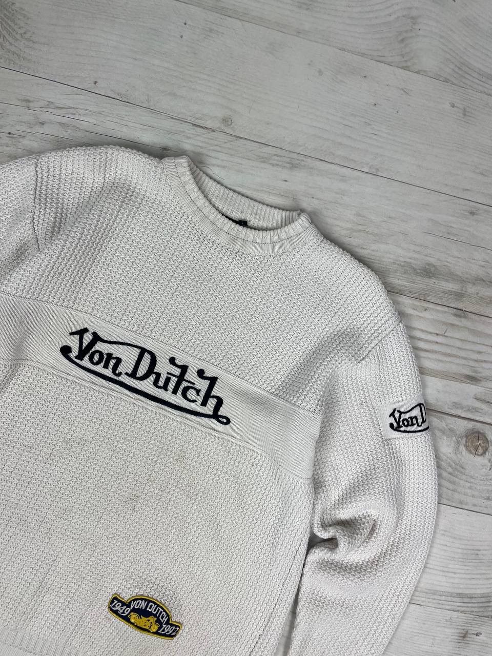 Von Dutch Vintage Von Dutch Big Logo Knit Sweater 90s Size US L / EU 52-54 / 3 - 2 Thumbnail