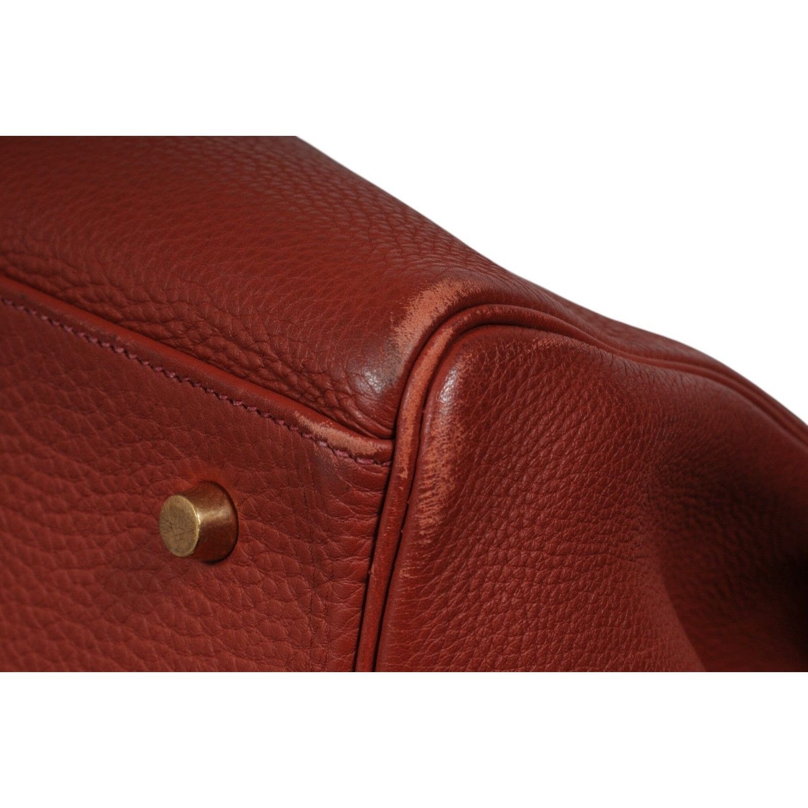 Hermes Vintage Kelly 50 Red Bordeaux Gold Hardware Travel Ca Size ONE SIZE - 17 Thumbnail