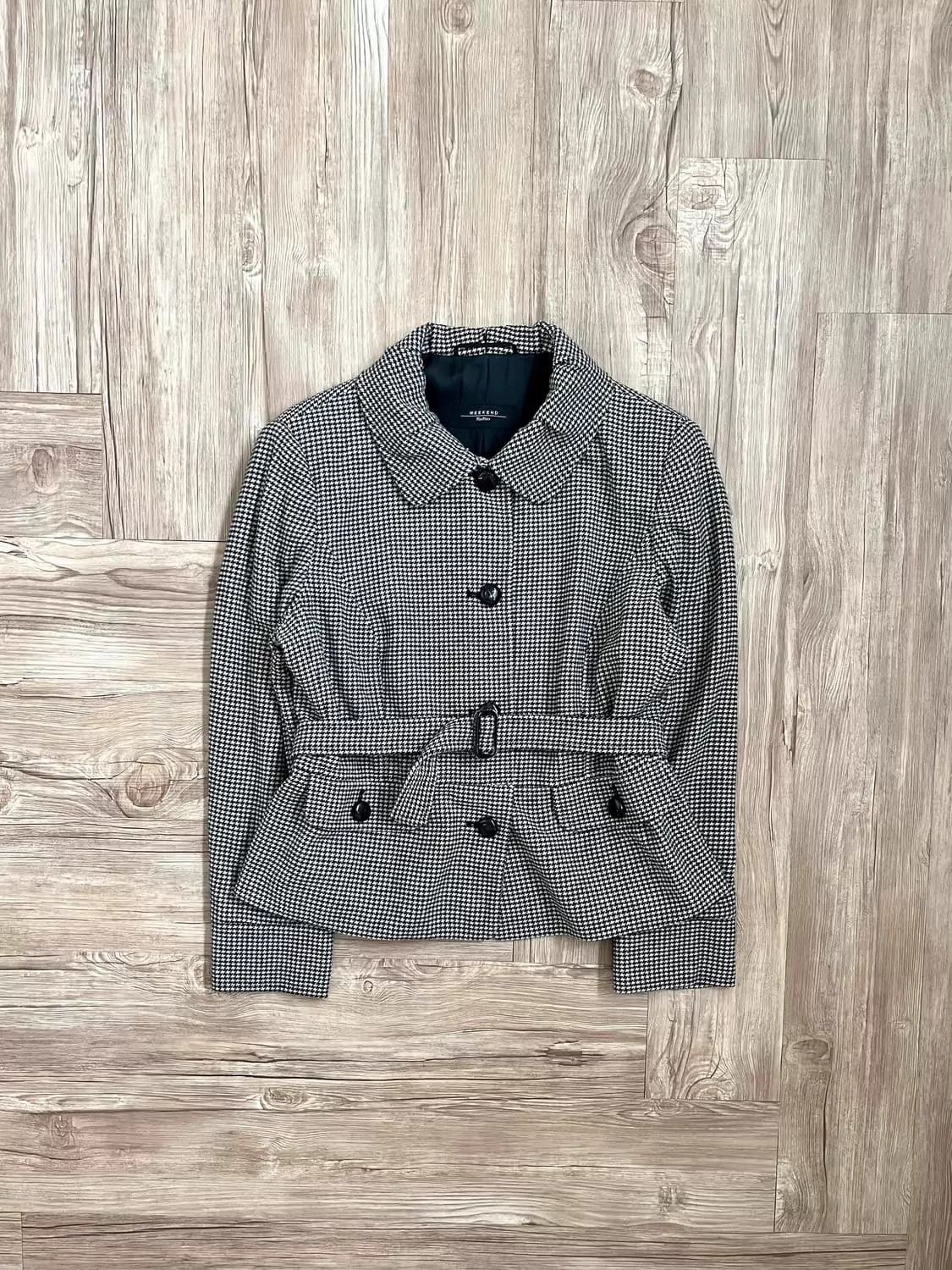 Weekend Max Mara Weekend Max Mara Belted Windowpane Check Wool Coat US2 UK4 Size XS / US 0-2 / IT 36-38 - 6 Thumbnail