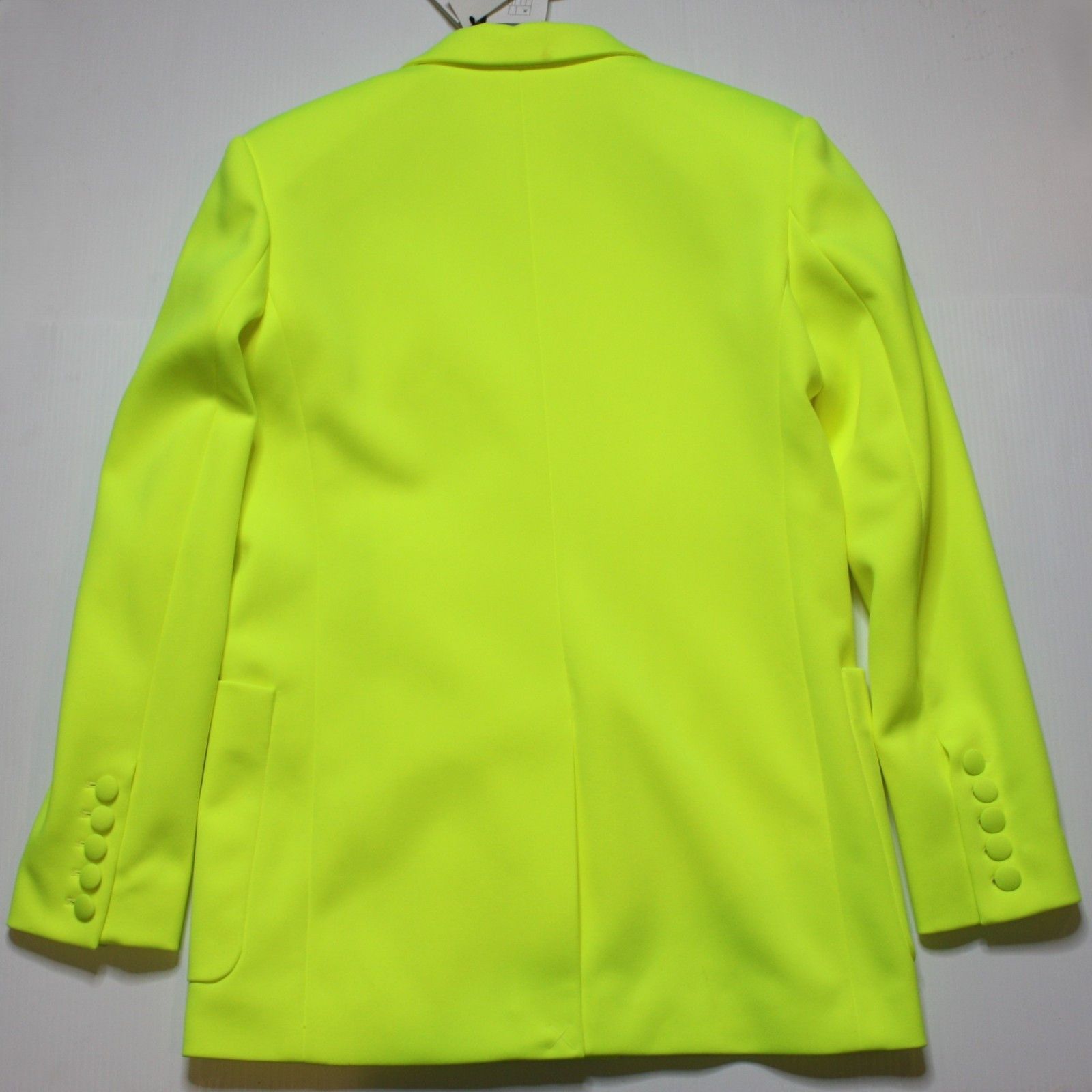 Balmain Double Breasted Boyfriend Blazer in Neon Yellow US 4 $1995 Size XS / US 0-2 / IT 36-38 - 10 Thumbnail