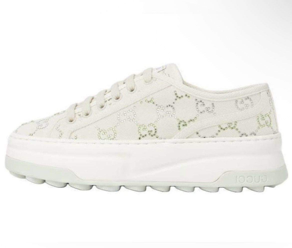 Gucci Gucci Canvas Lame Crystal GG Monogram Womens 1977 Sneakers Size US 10 / IT 40 - 2 Thumbnail