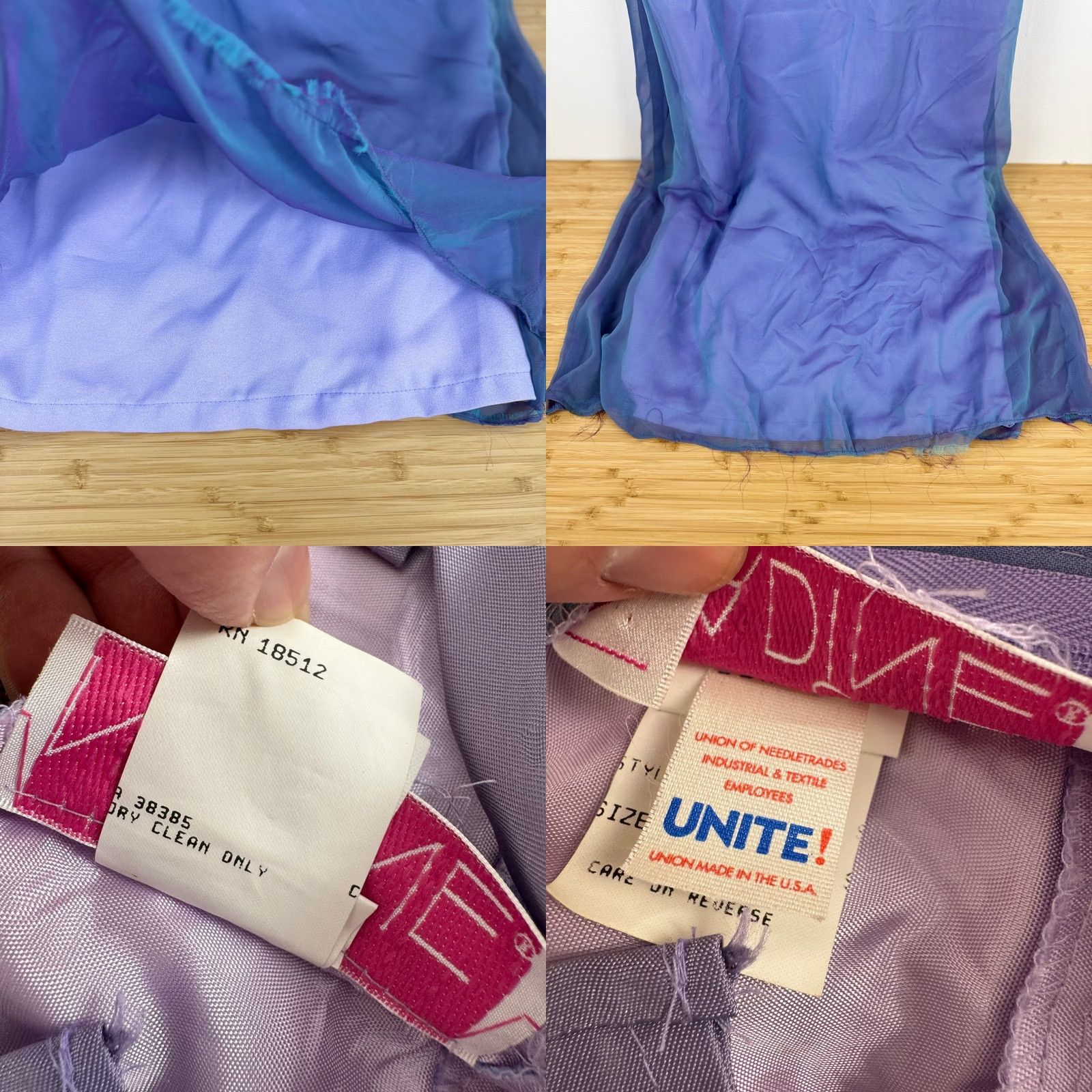 Vintage VINTAGE Nadine Dress Purple Lavender Cowl Neck Size 9 USA Prom Size M / US 6-8 / IT 42-44 - 10 Thumbnail