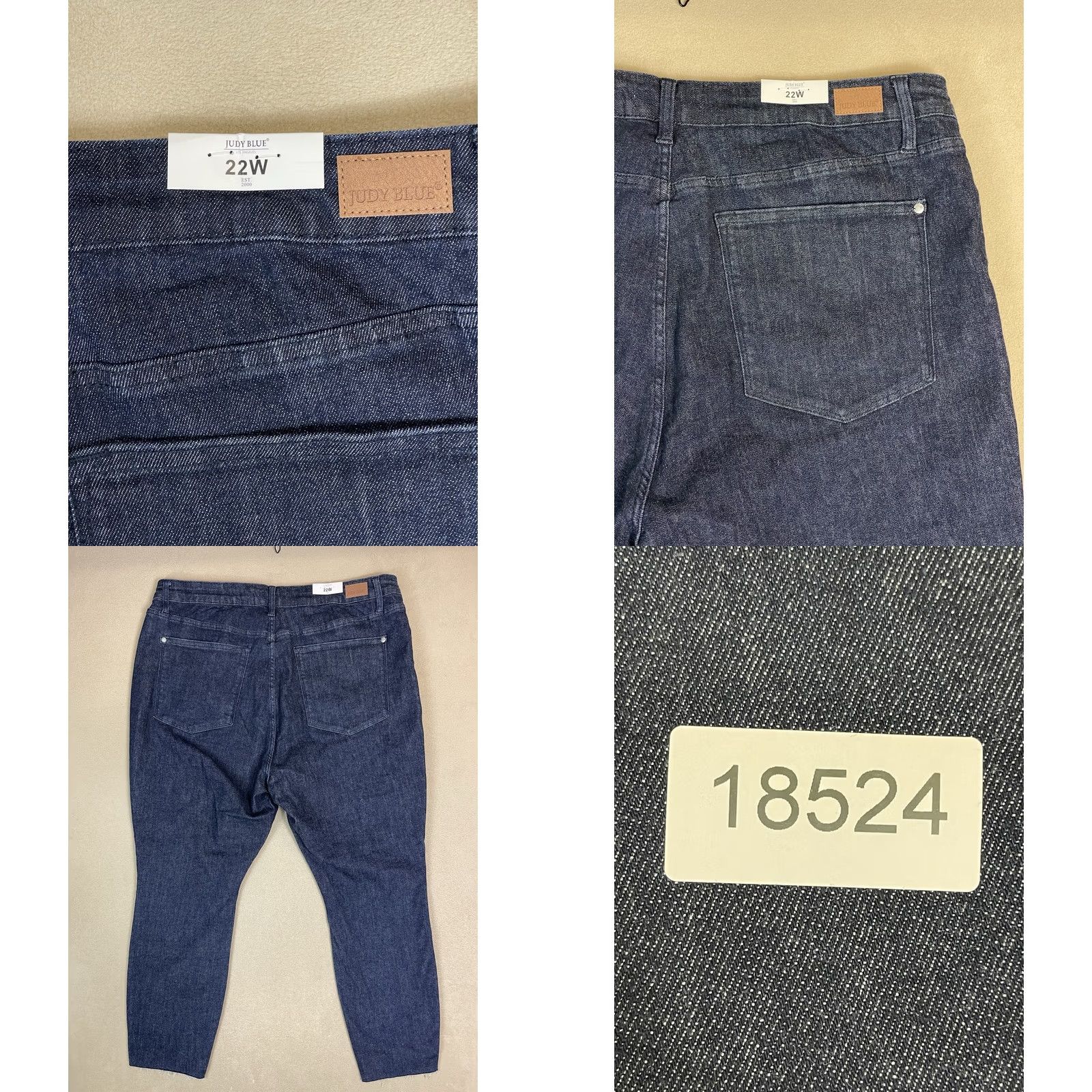Vintage Judy Blue Jeans Womens 22W Blue High Rise Tummy Control Stretch Denim Straight City Jeans Womens Plus Size 22W Blue High Rise Stretch Denim Size 40" / US 18 - 9 Thumbnail