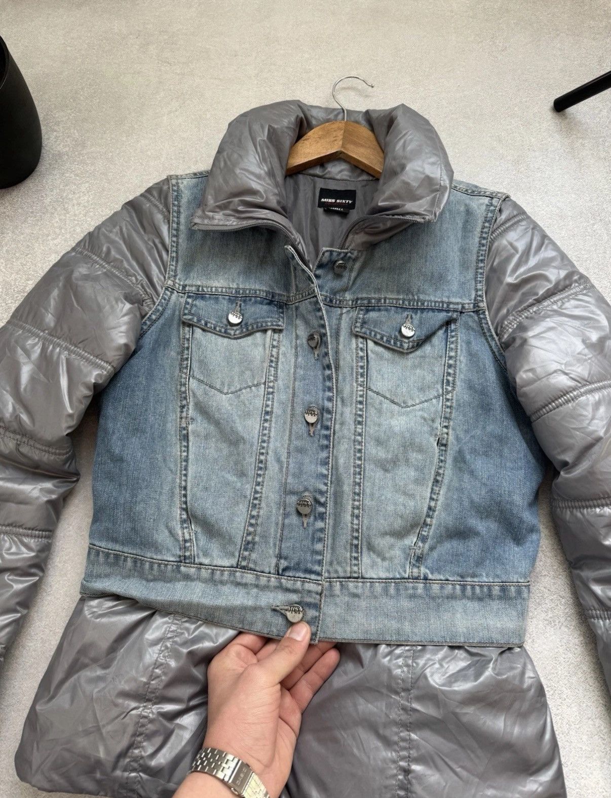 Miss Sixty Vintage Miss Sixty Y2K Rare Down Puffer Denim Woman’s Jacket Size S / US 4 / IT 40 - 5 Thumbnail