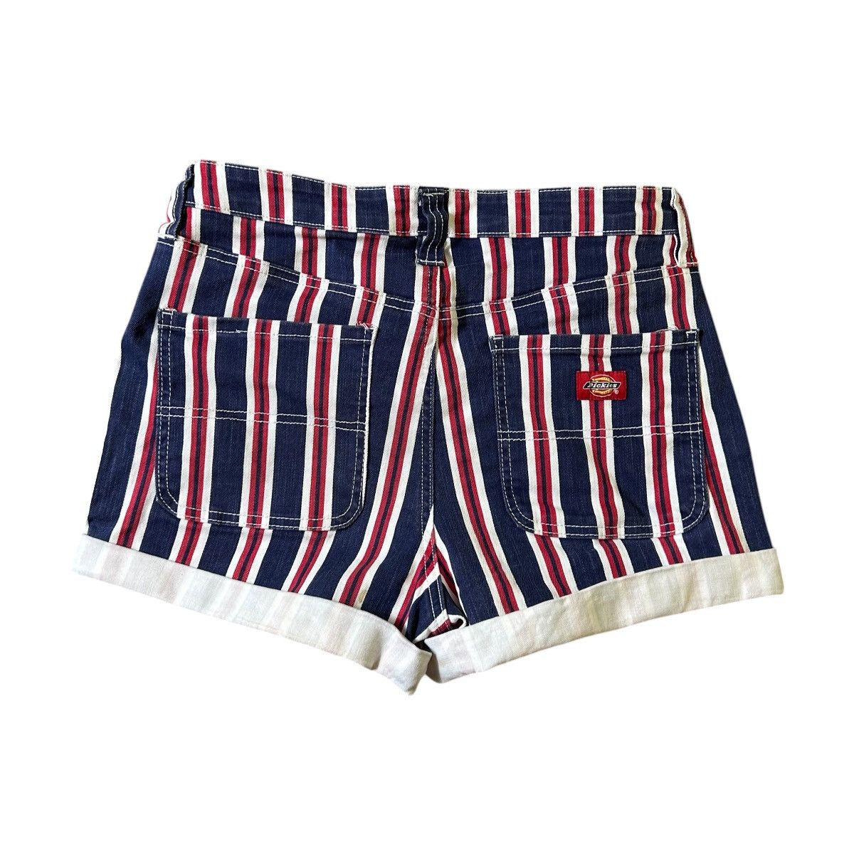 Dickies Vintage Y2K Dickies Striped Blue Red And White Short Size 28" / US 6 / IT 42 - 2 Thumbnail