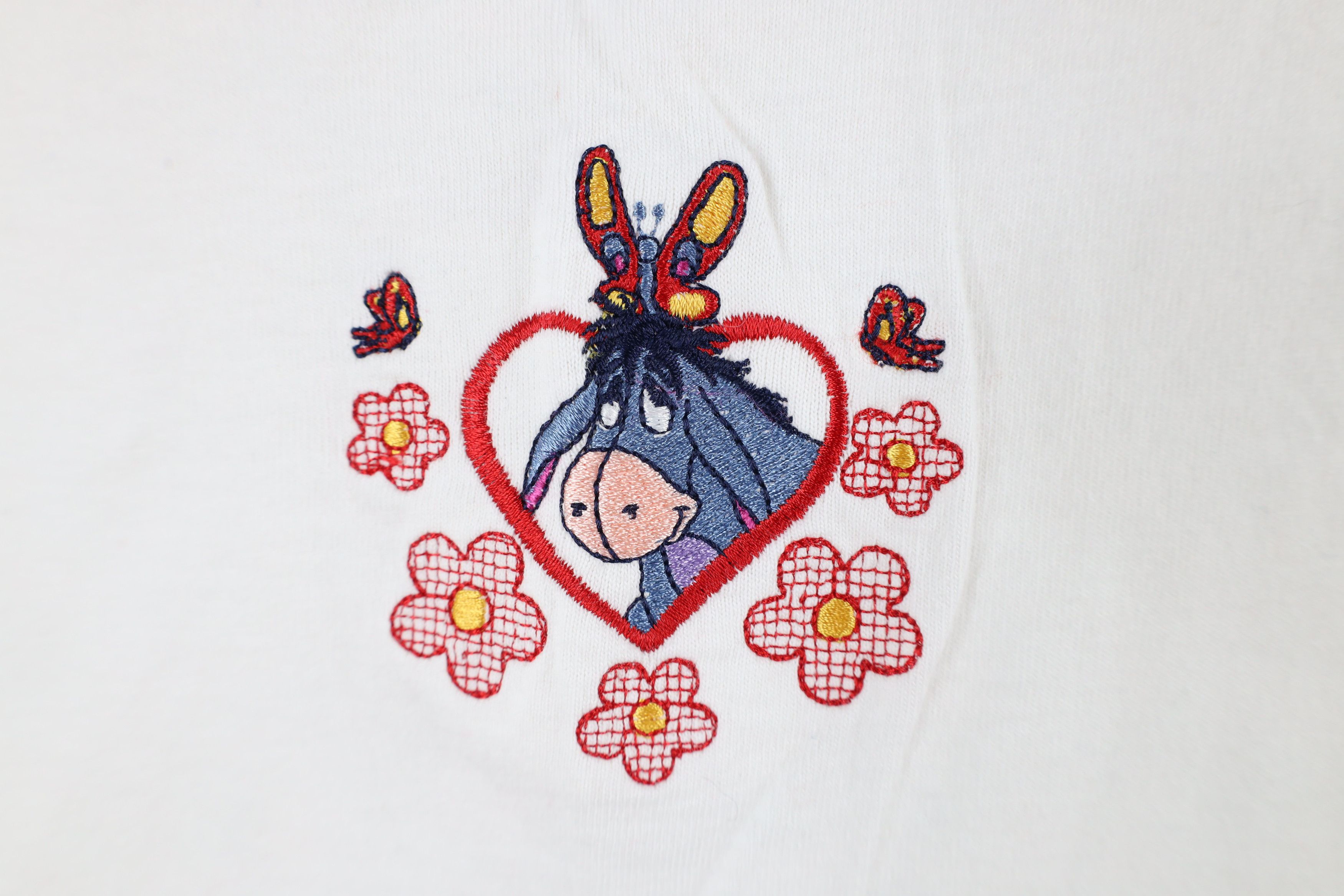 Disney × Vintage Vintage 90s Disney Winnie the Pooh Eeyore Butterfly T-Shirt Size M / US 6-8 / IT 42-44 - 4 Thumbnail