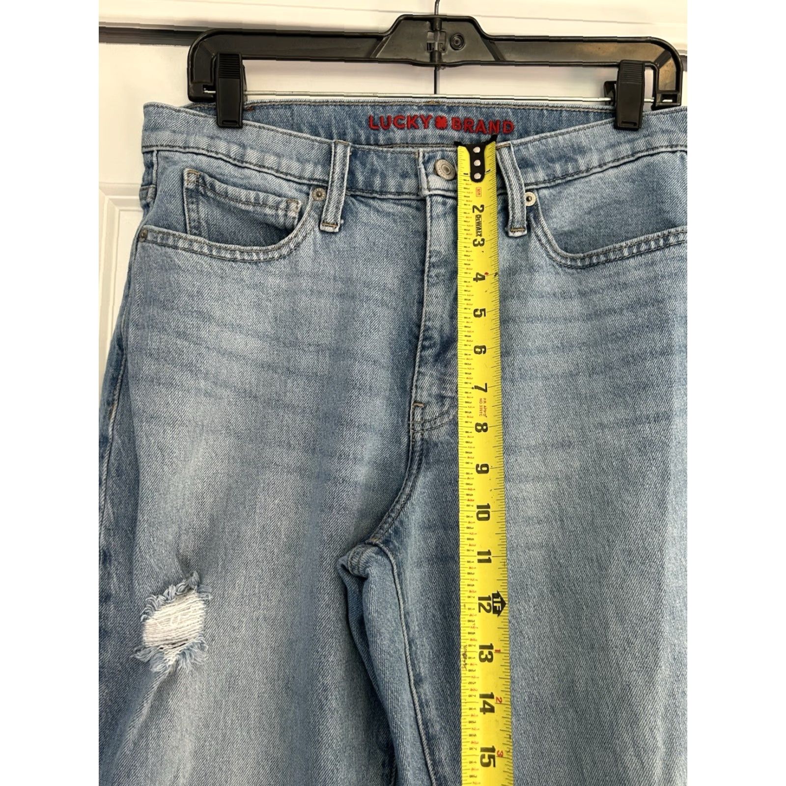 Lucky Brand Lucky Brand Zoe Straight High Rise Blue Denim Jeans Sz 10/30 Womens Size 32" / US 10 / IT 46 - 4 Thumbnail