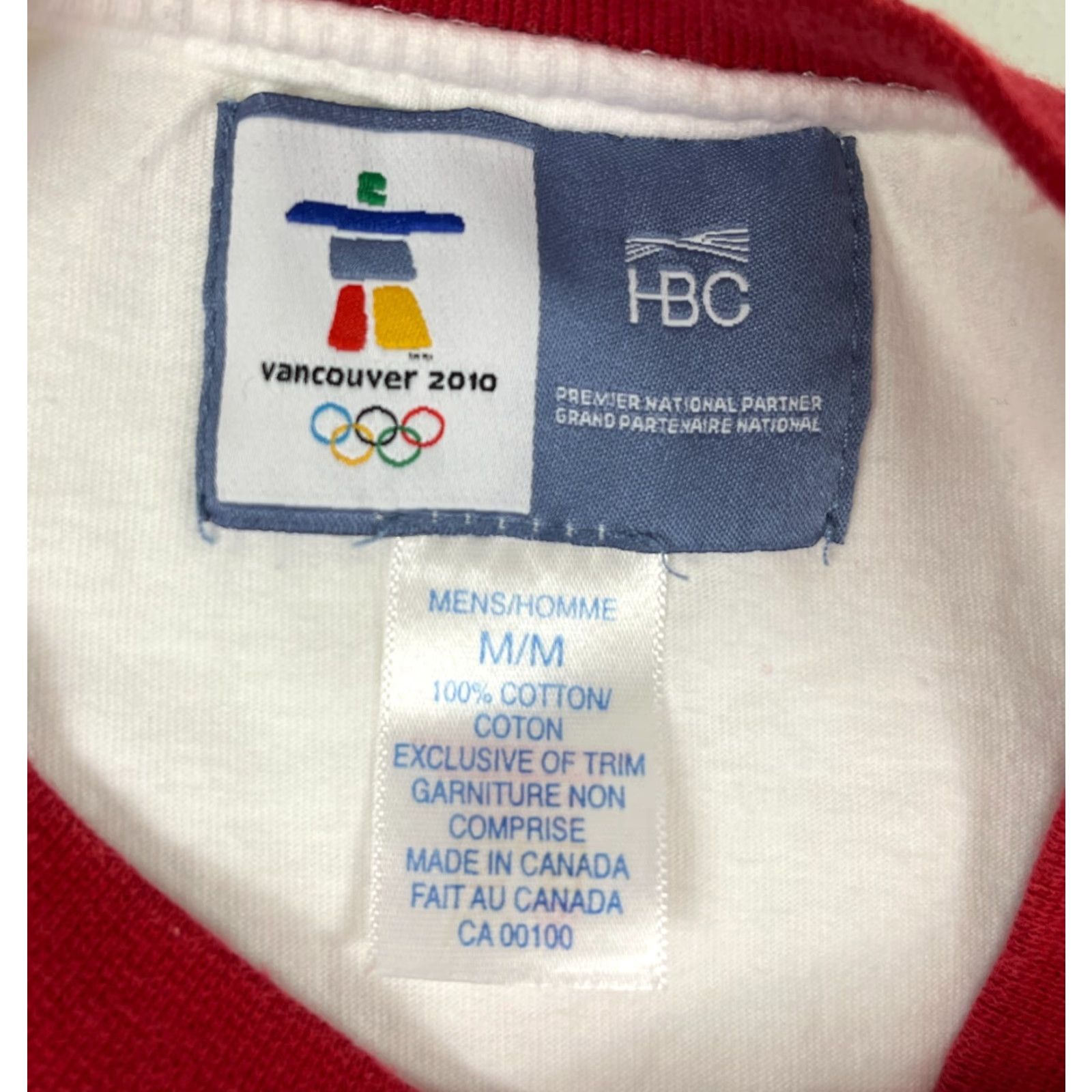Vintage VINTAGE HBC T-Shirt Men Vancouver 2010 Olympic Winter Games White 100% Cotton Size M Size US M / EU 48-50 / 2 - 5 Thumbnail