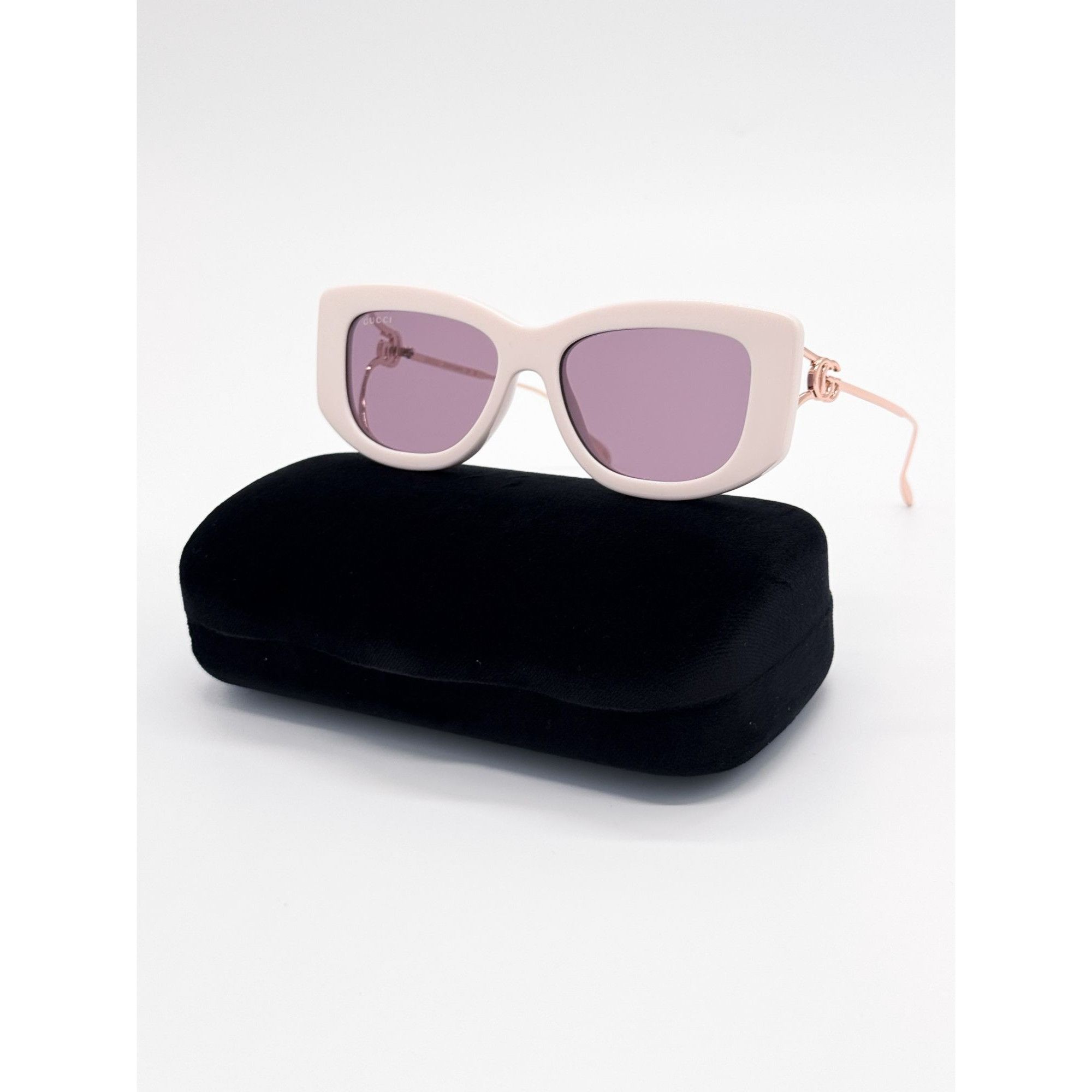 Gucci NEW GUCCI SUNGLASSES GG1566S 003 WHITE/GOLD WOMEN Size ONE SIZE - 1 Thumbnail