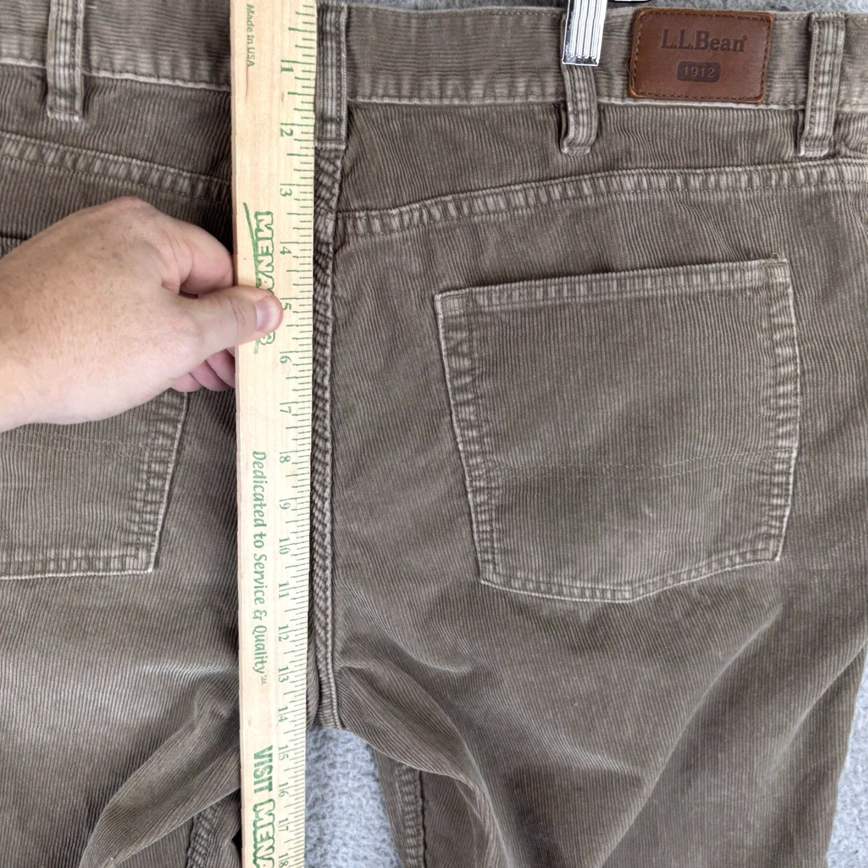 Vintage L.L. Bean Corduroy Pants Mens 38x32 Brown Cotton 5 Pocket Size US 38 / EU 54 - 6 Thumbnail