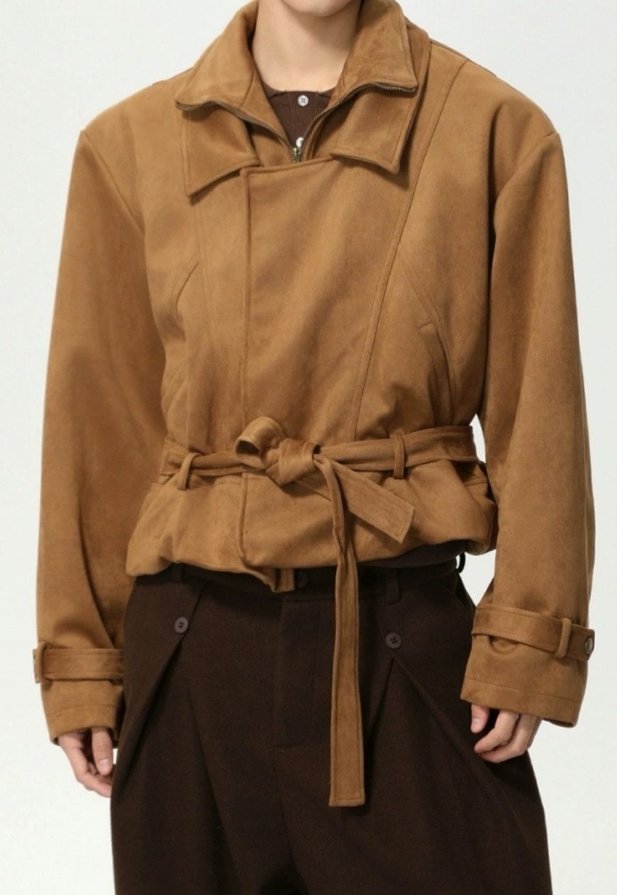 Other Men’s Stylish suede belted jacket Size US M / EU 48-50 / 2 - 1 Thumbnail