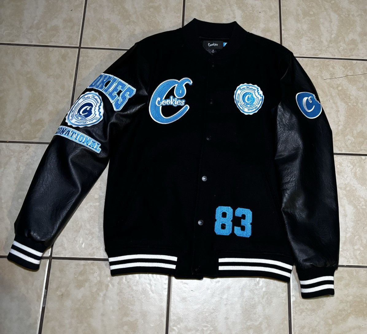 Cookies Black & blue Cookies varsity jacket Size US M / EU 48-50 / 2 - 7 Thumbnail