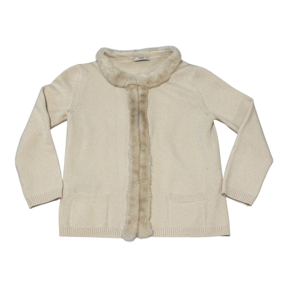 Prada Vintage Prada Natural Mink Fur Cardigan Sweater Size 40 Size S / US 4 / IT 40 - 1 Thumbnail