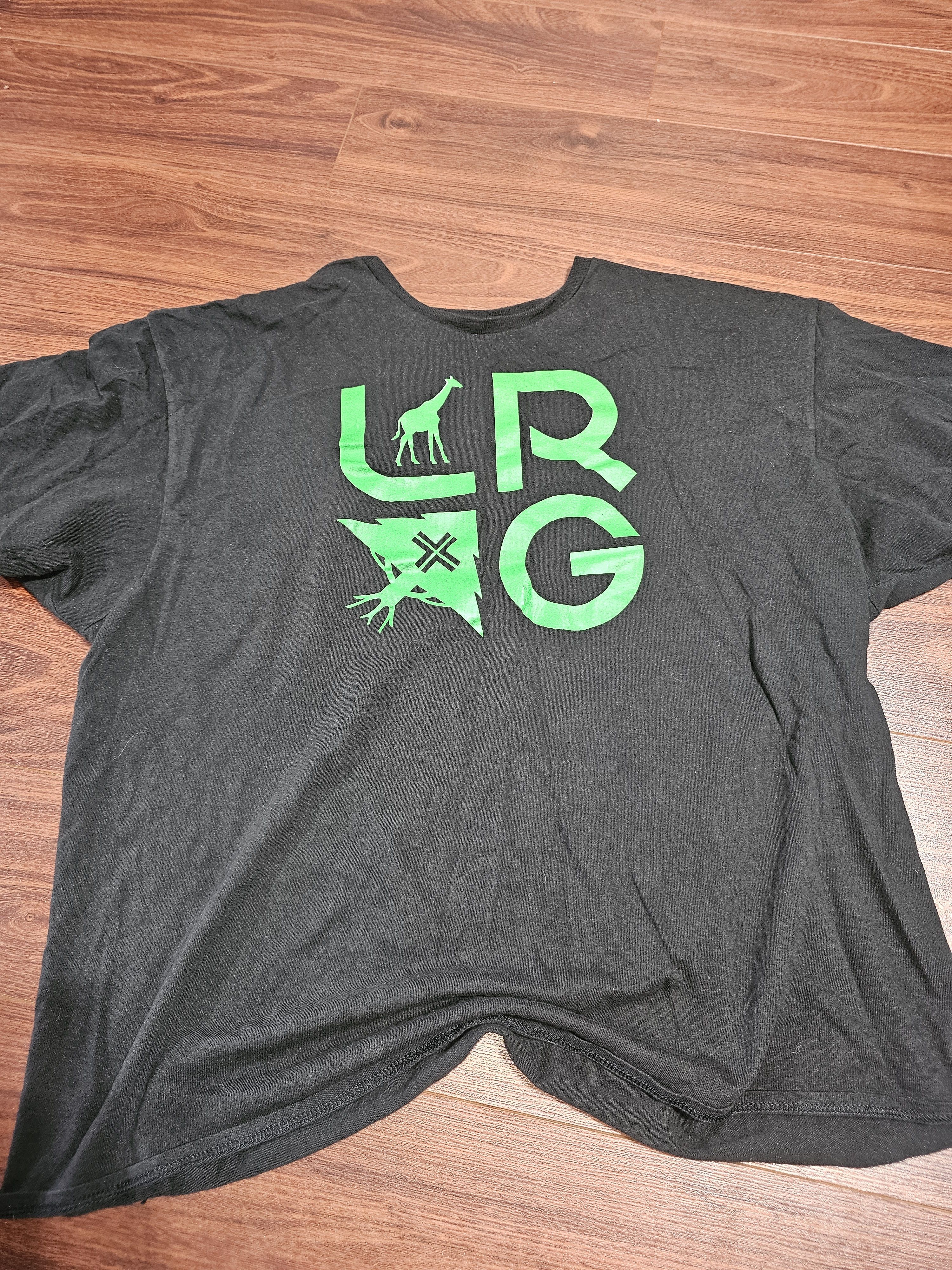 LRG Vintage Black LRG T Shirt with Green Overlay Size US XXL / EU 58 / 5 - 1 Thumbnail