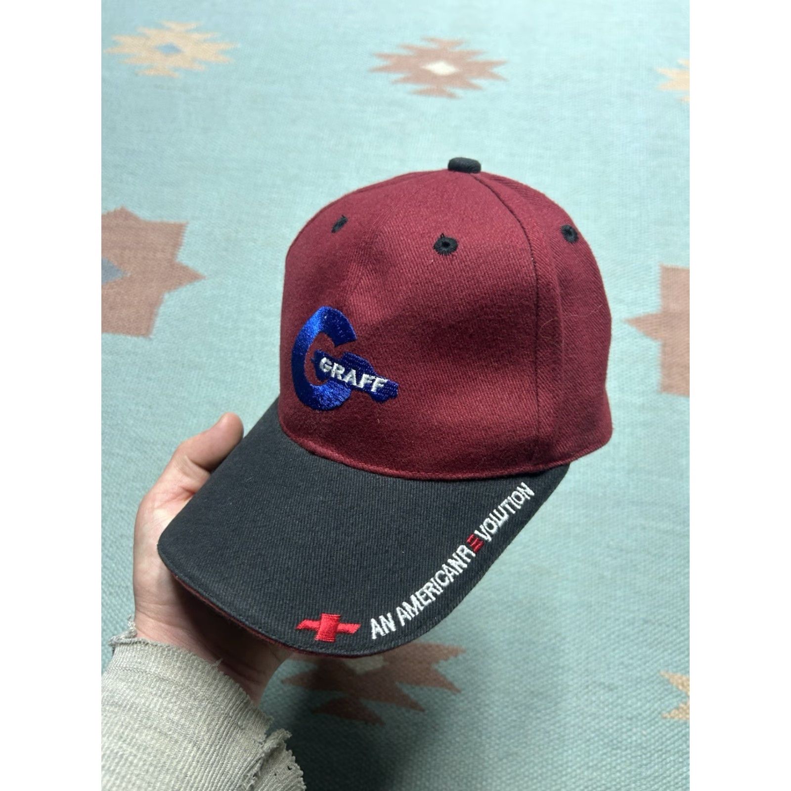GRAFF VINTAGE Chevy Graff hat cap Strapback red Baseball Cap Men Adjustable Bay City Michigan City Theme Mens Size ONE SIZE - 3 Thumbnail
