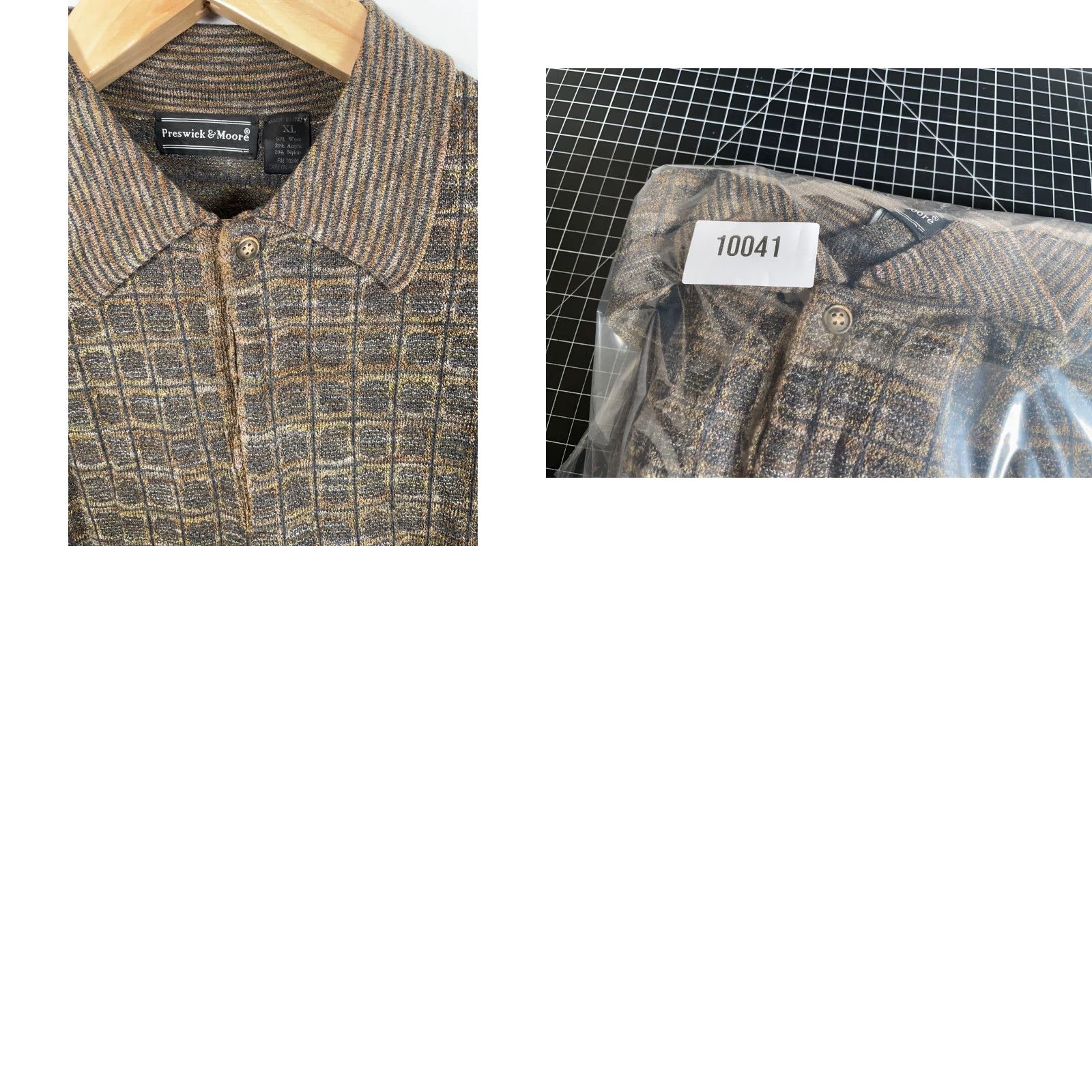 Vintage Preswick & Moore Wool Blend Sweater Men's XL Brown Textured Knit Italy Made Size US XL / EU 56 / 4 - 9 Thumbnail