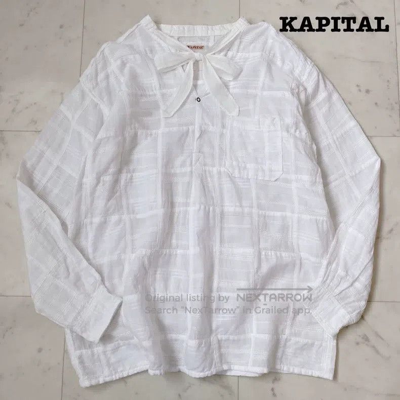 Kapital Kapital Bow lace pullover cotton shirt Size US XS / EU 42 / 0 - 1 Thumbnail