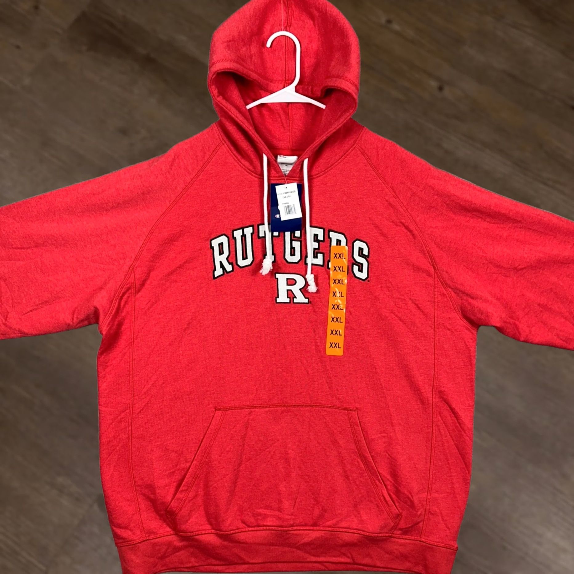 Champion Rutgers Scarlet Knights Mens 2XL Hoodie Sweatshirt Red Drawstring Champion NEW Size US XXL / EU 58 / 5 - 1 Thumbnail