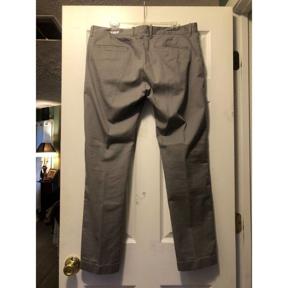 J.Crew J.crew men's gray cotton chino casual pants slim fit 36/32 Size 36R - 3 Thumbnail